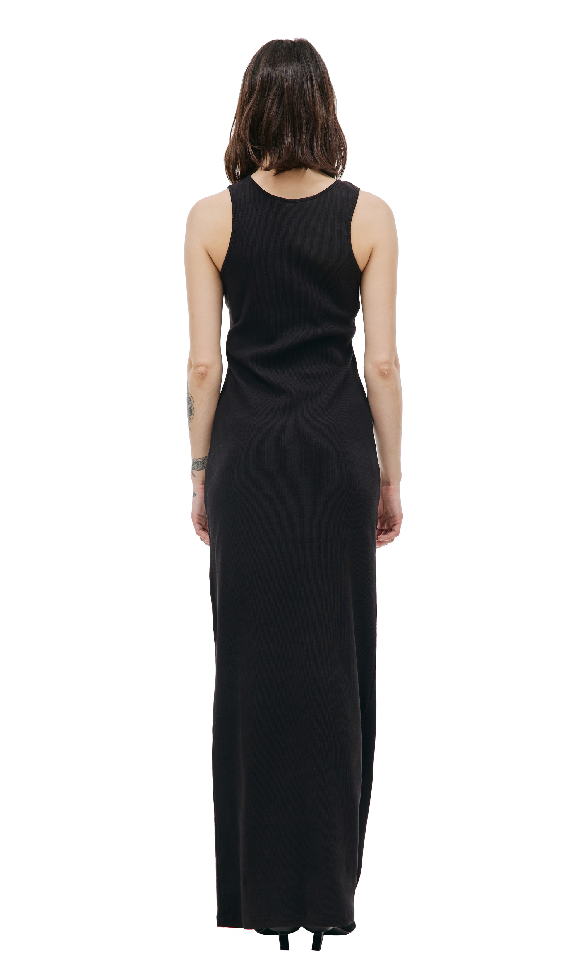 Blumarine Black crystal-cut maxi dress