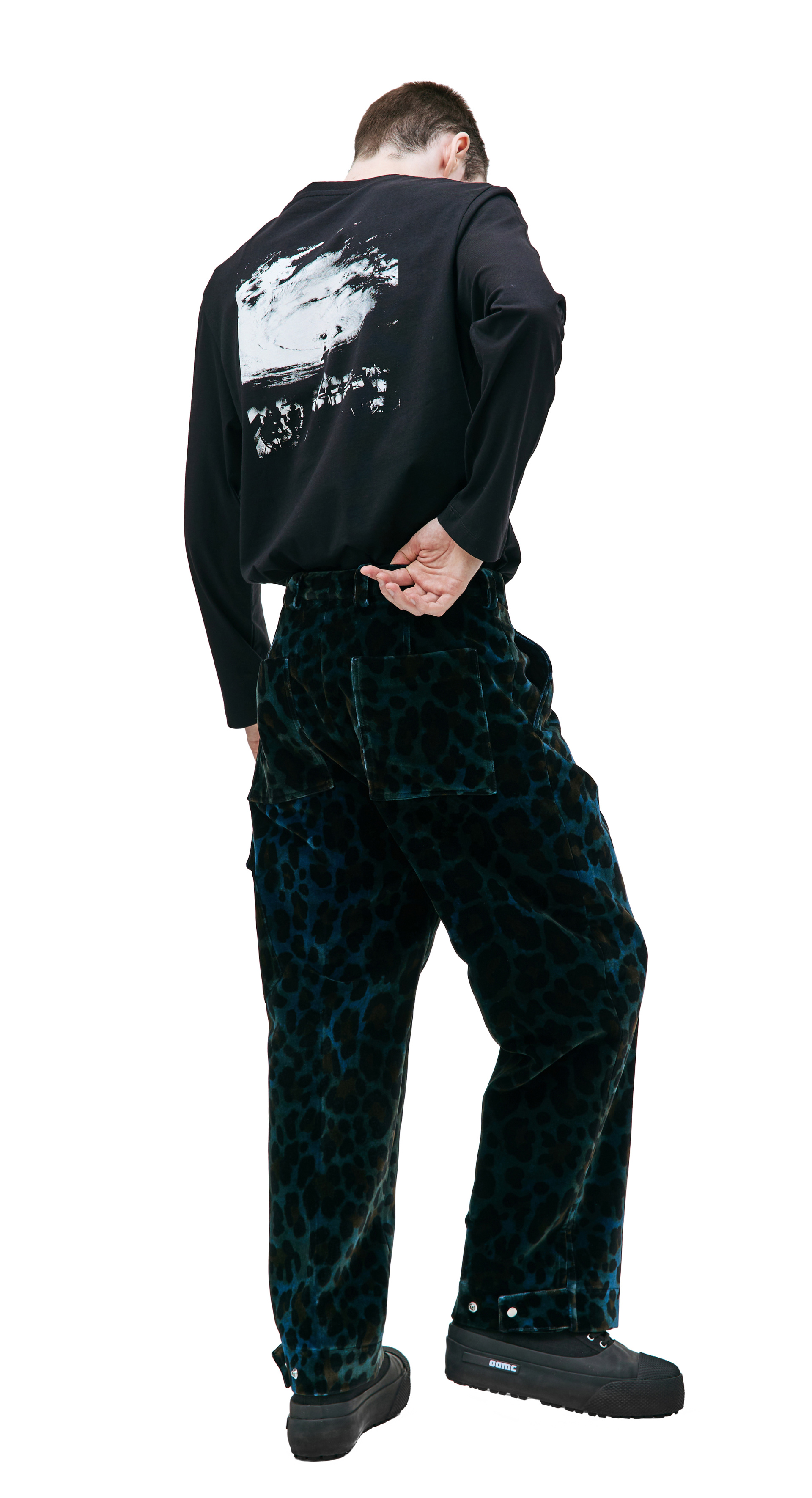 OAMC Leopard trousers with pockets