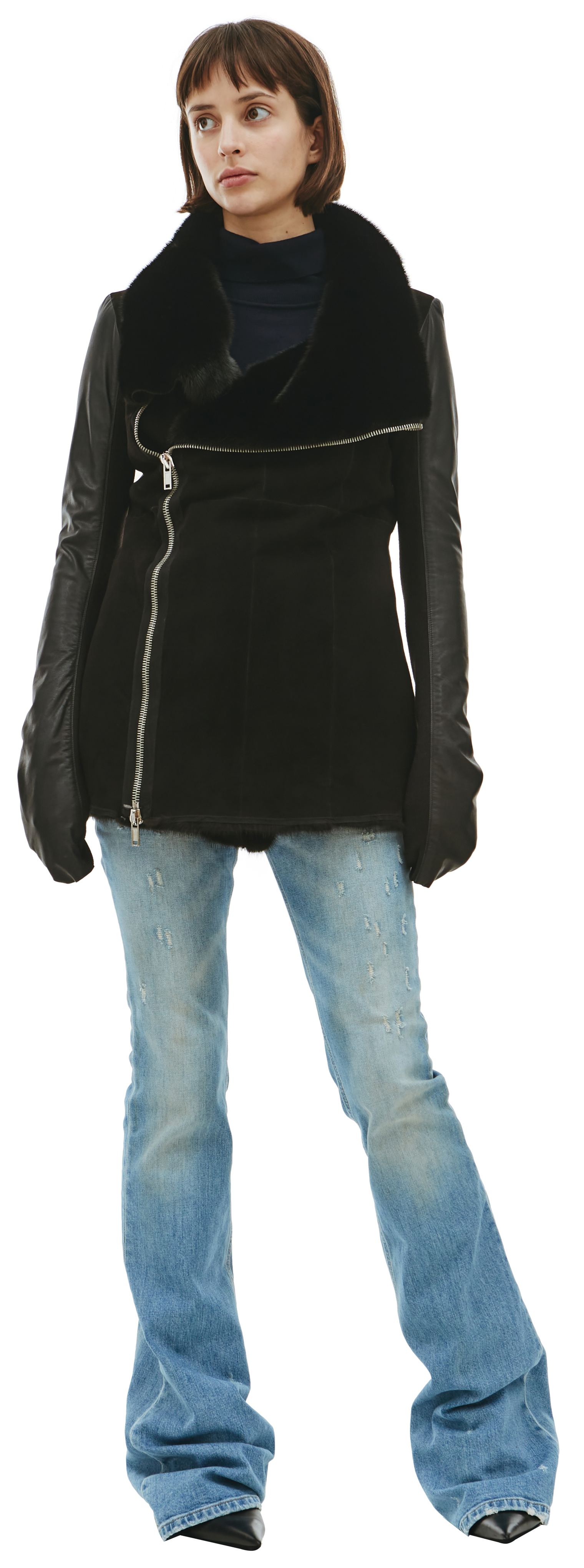 HUN Rick Owens Mink Fur Reversible Jacket