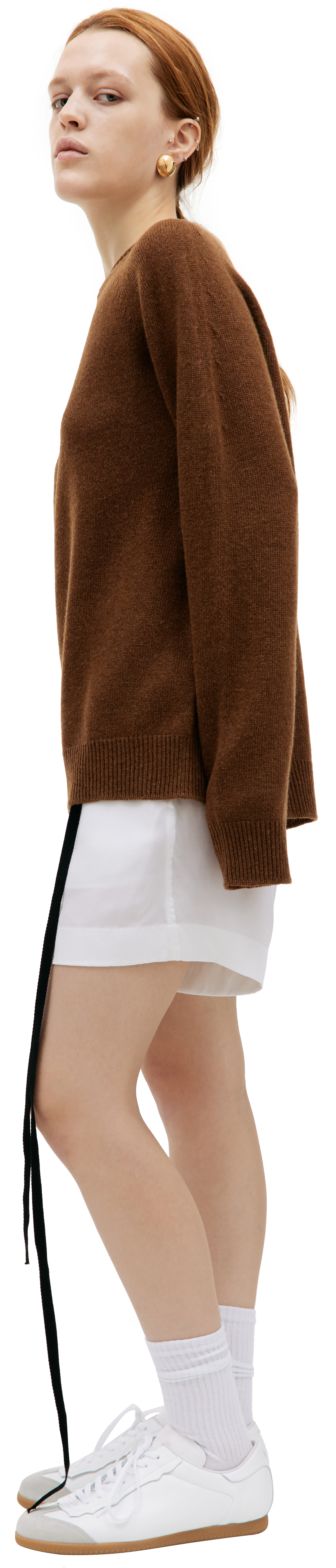 Jil Sander Brown crewneck sweater