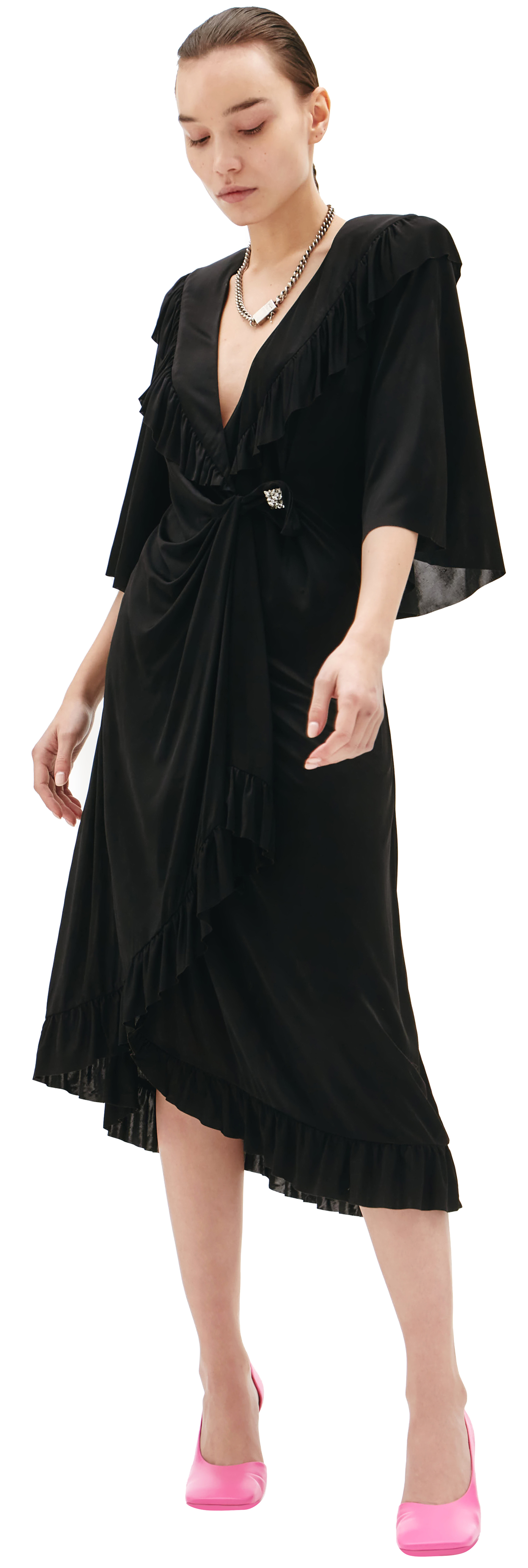 VETEMENTS Viscose Flounce Dress