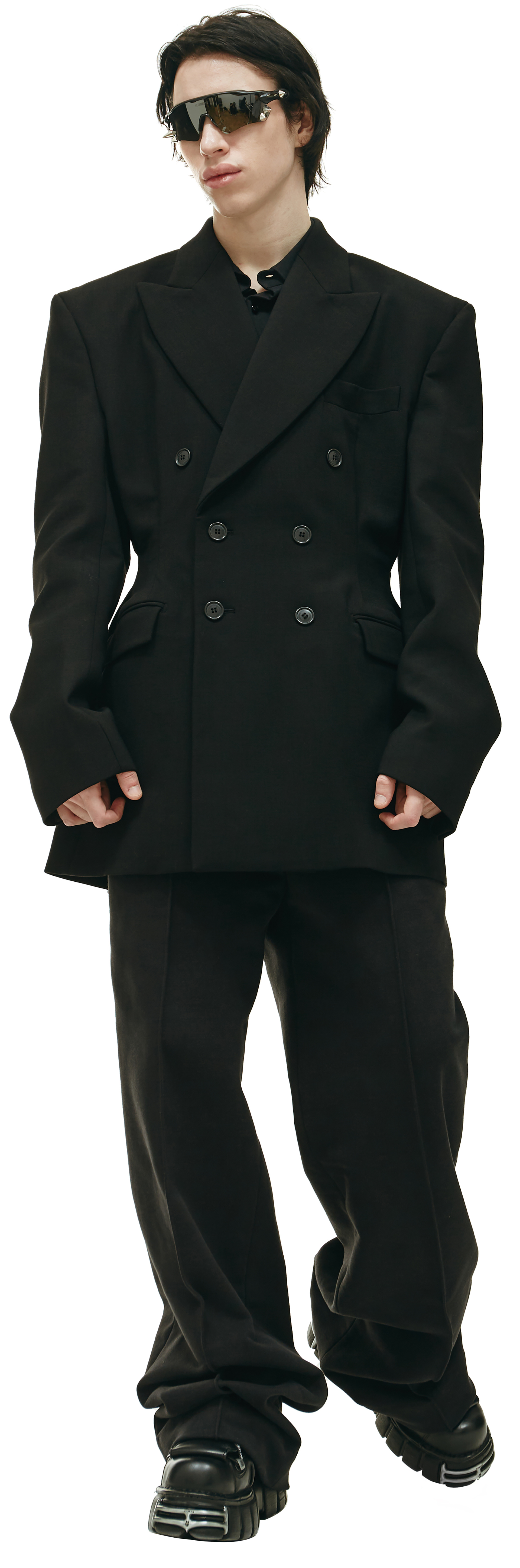 VETEMENTS Wool reconstructed blazer