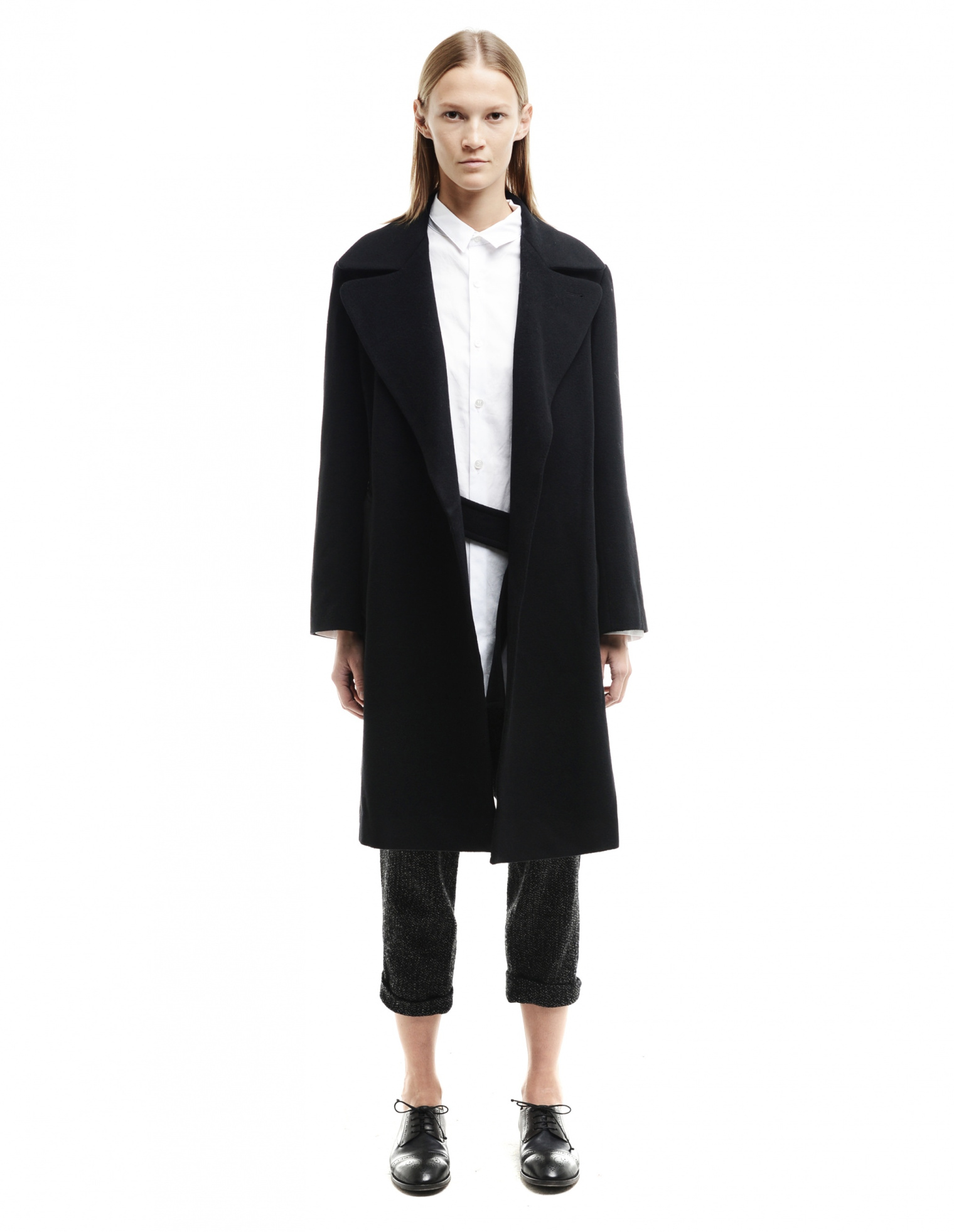 Yohji Yamamoto Пальто из шерсти и кашемира