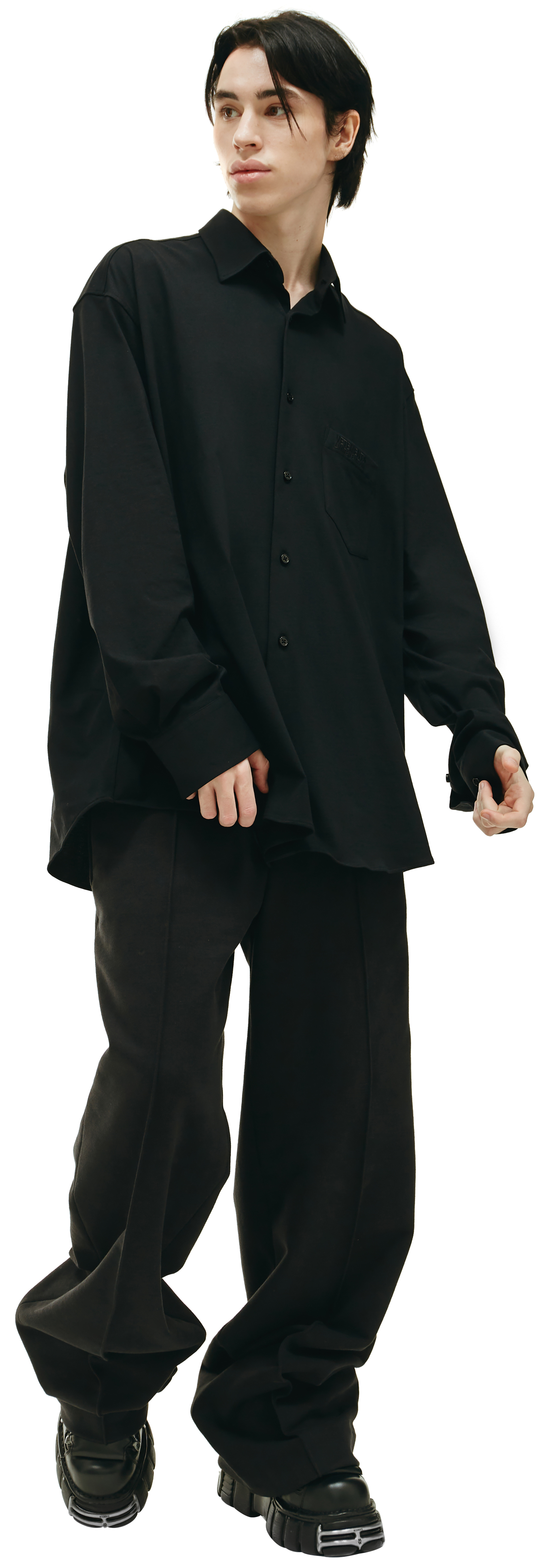 VETEMENTS Black cotton shirt