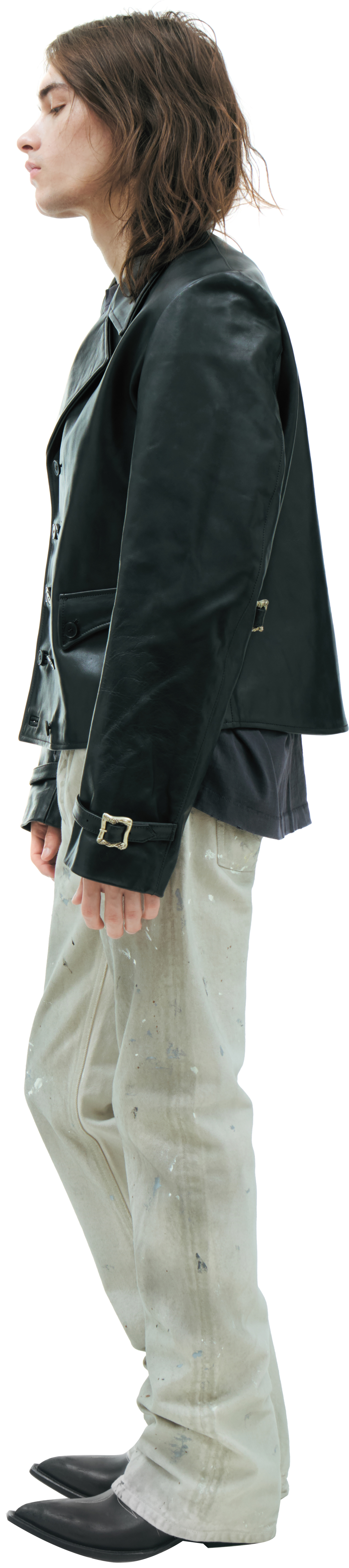 Enfants Riches Déprimés Black leather jacket