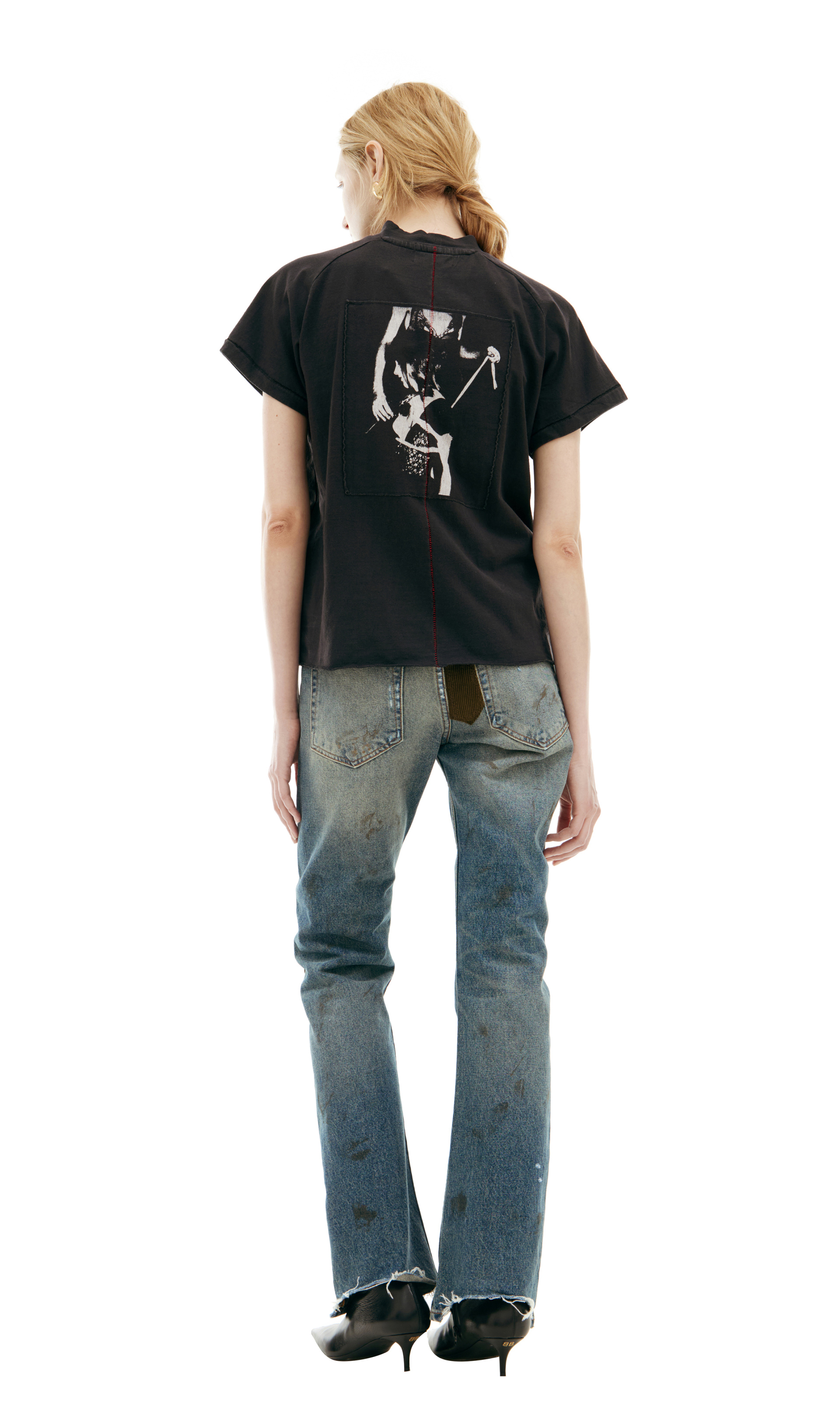 Enfants Riches Déprimés Black T-shirt with patches