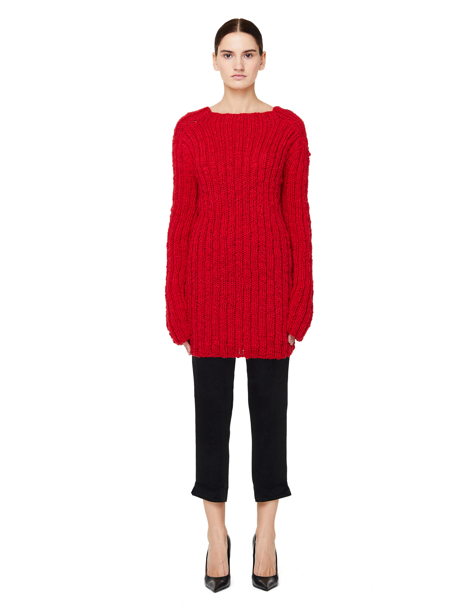 Ann Demeulemeester Красный шерстяной джемпер