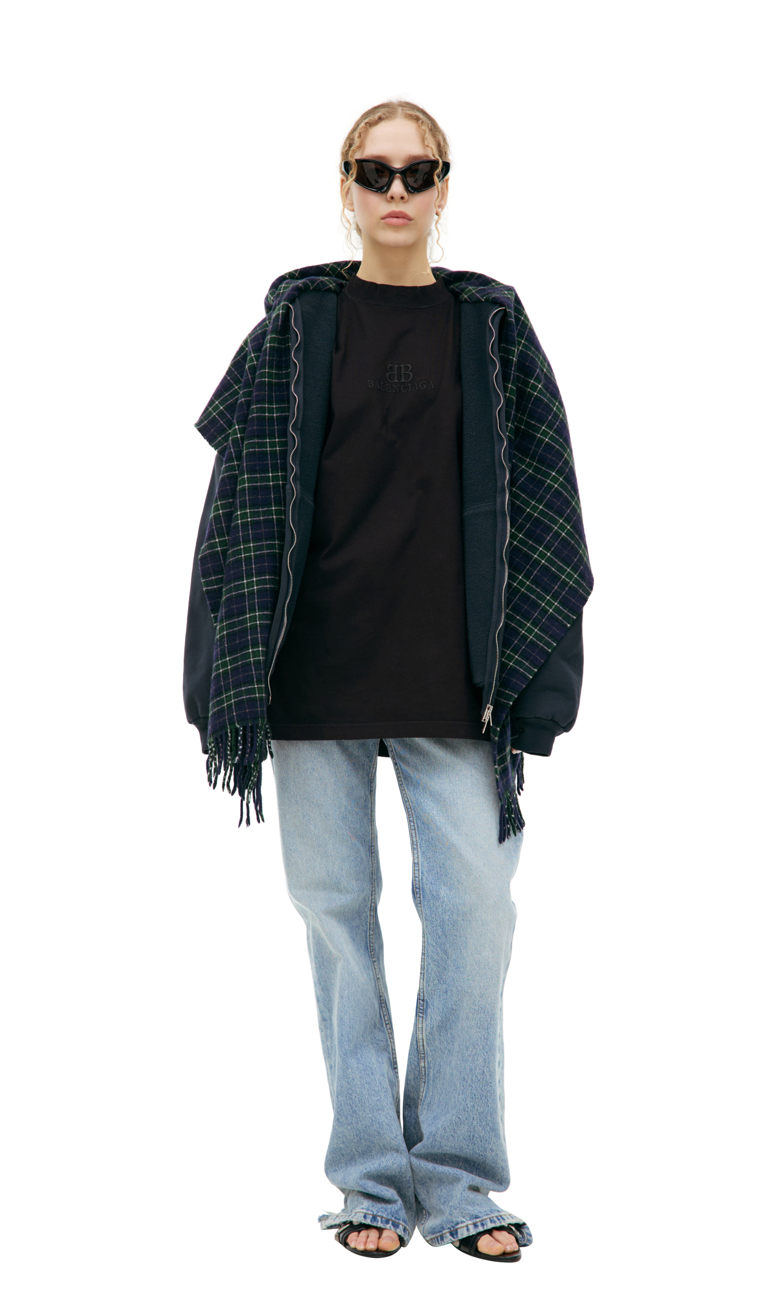 Balenciaga Hoodie with a sewn-in scarf