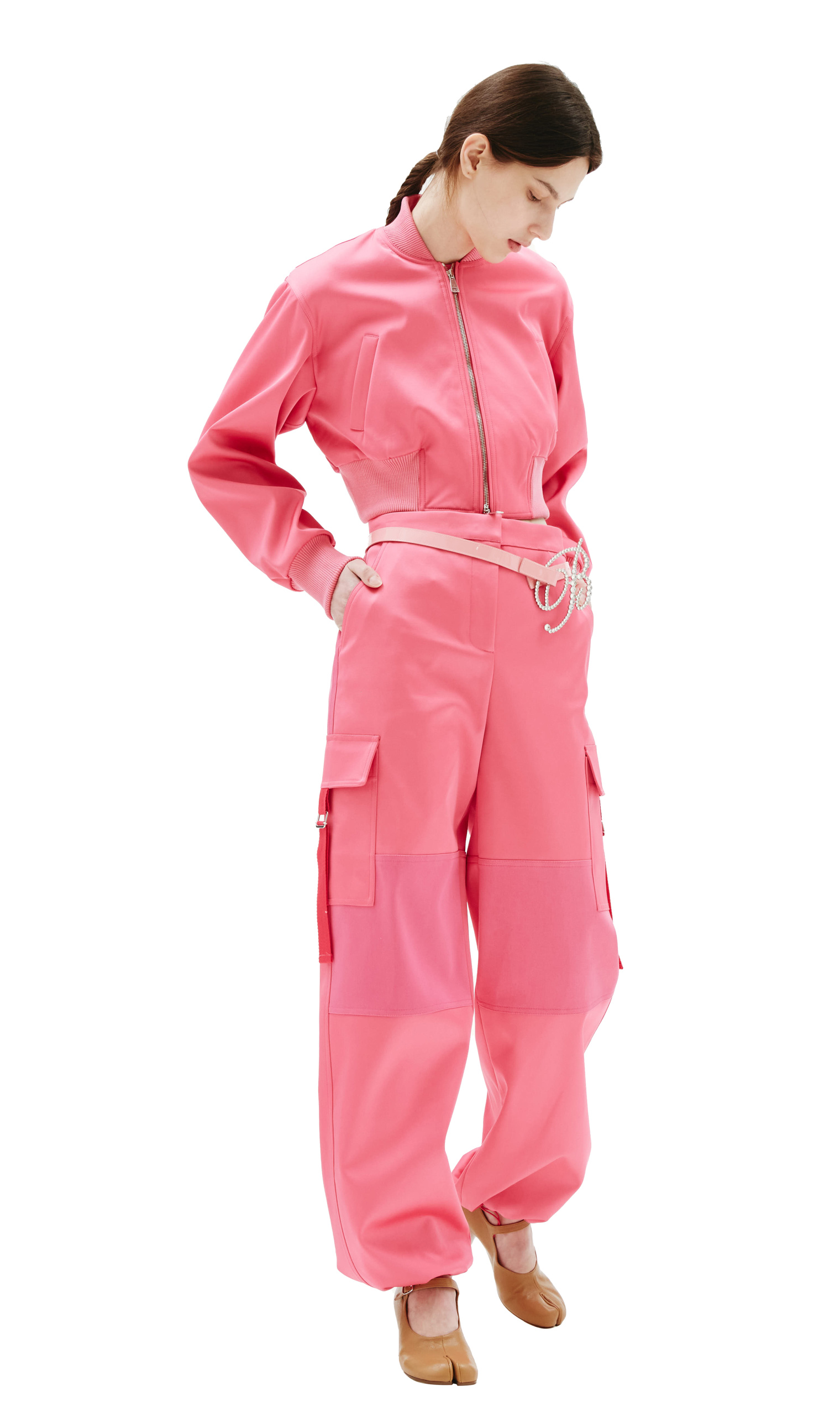 Blumarine Розовые брюки-карго