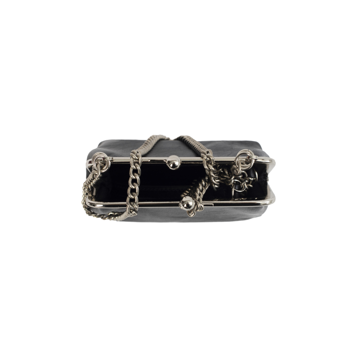 Yohji Yamamoto Leather Kiss-Lock Shoulder Bag