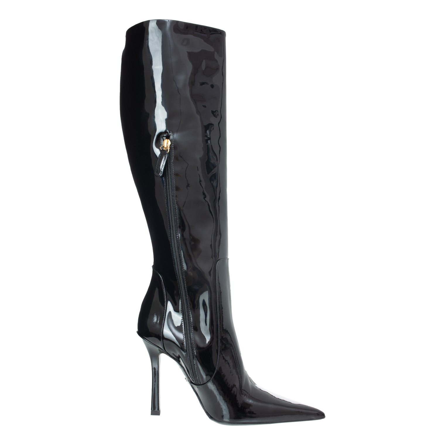 Blumarine Latent leather knee-high boots