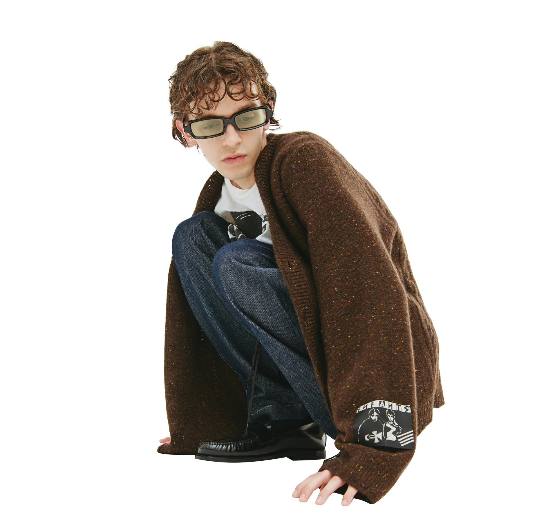 Enfants Riches Déprimés Speckled cashmere cardigan