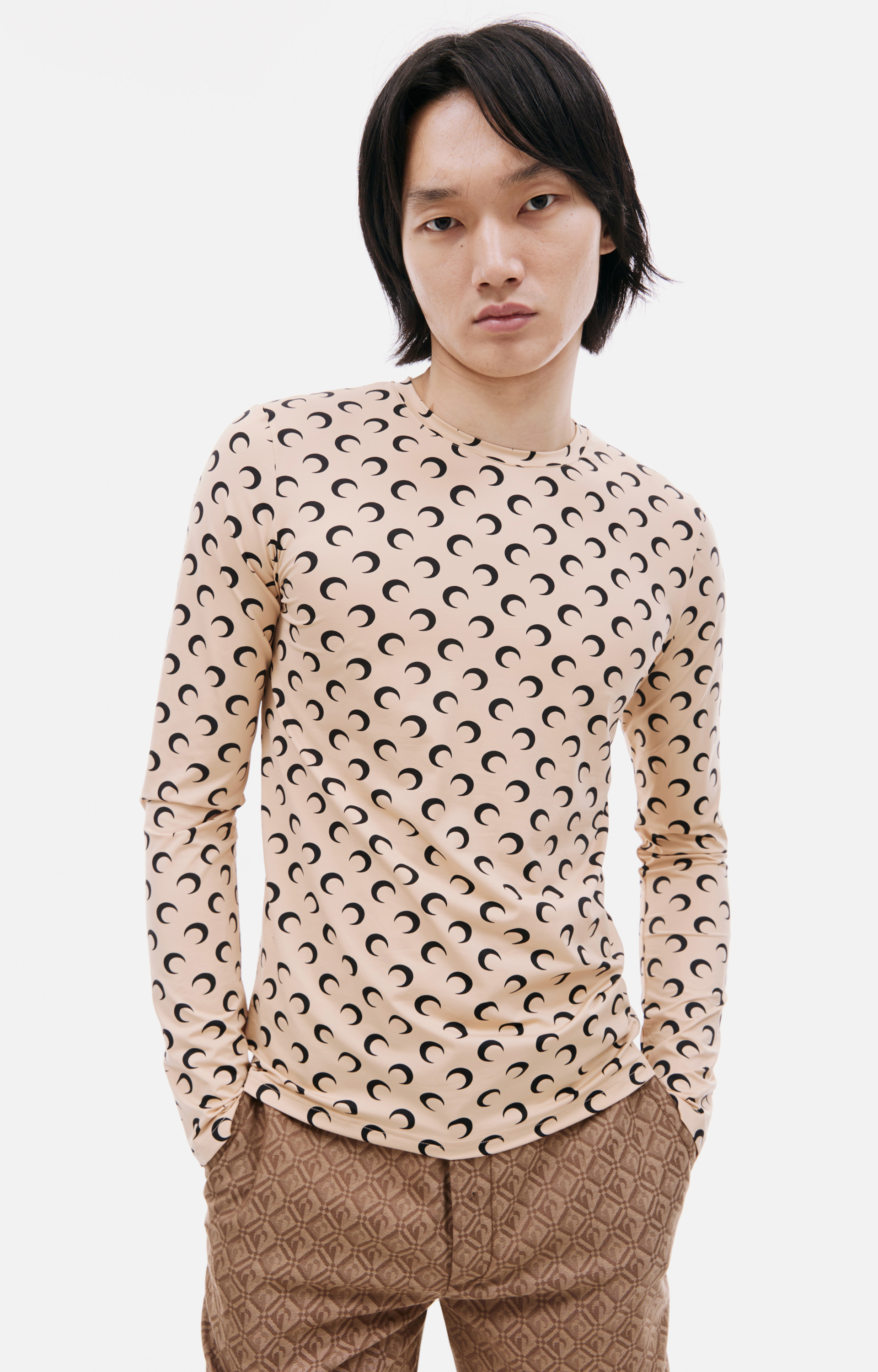 MARINE SERRE All over logo Moon longsleeve