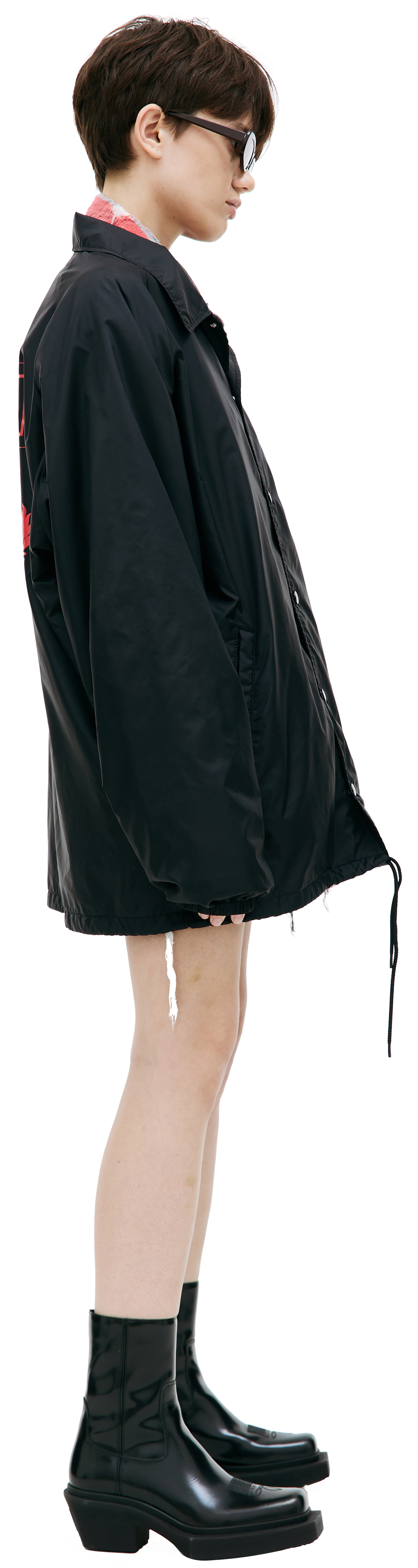 Saint Michael Nylon printed hoodie