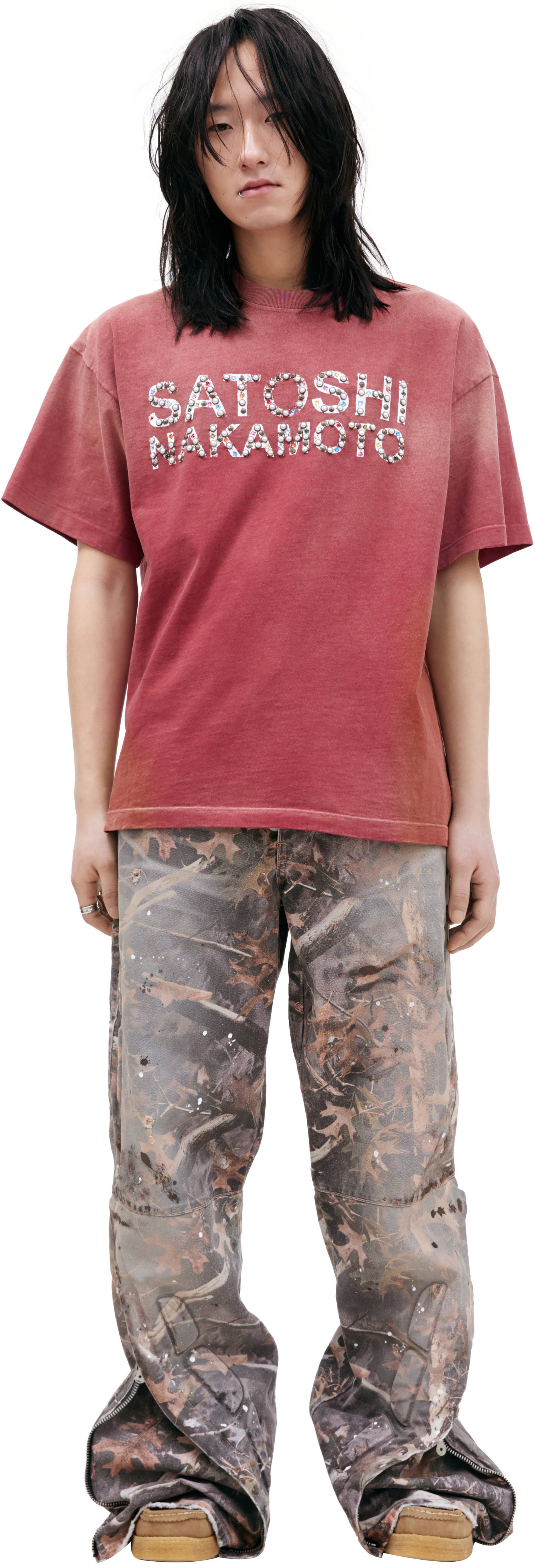 Satoshi Nakamoto T-shirt with three-dimensional logo