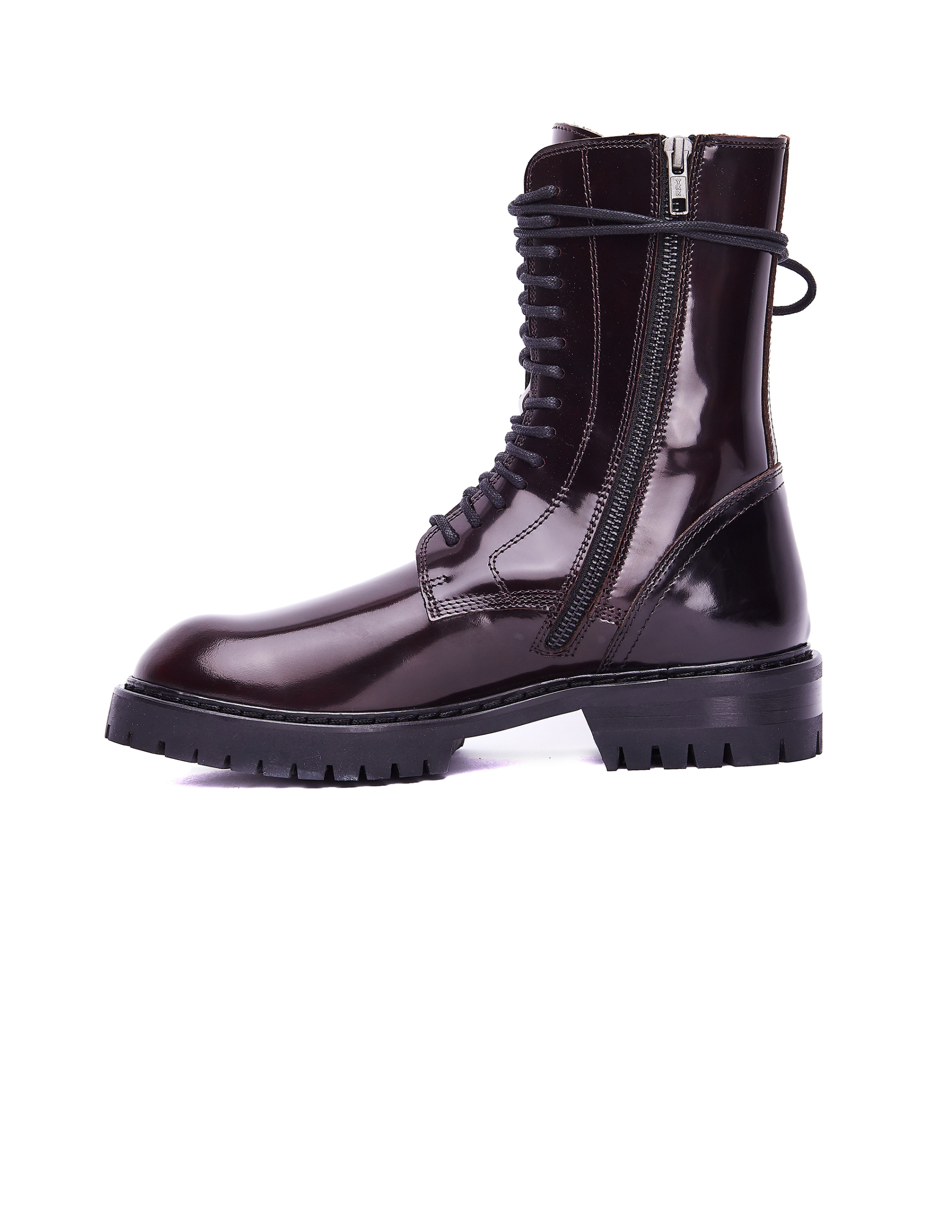 Ann Demeulemeester Burgundy Leather Boots
