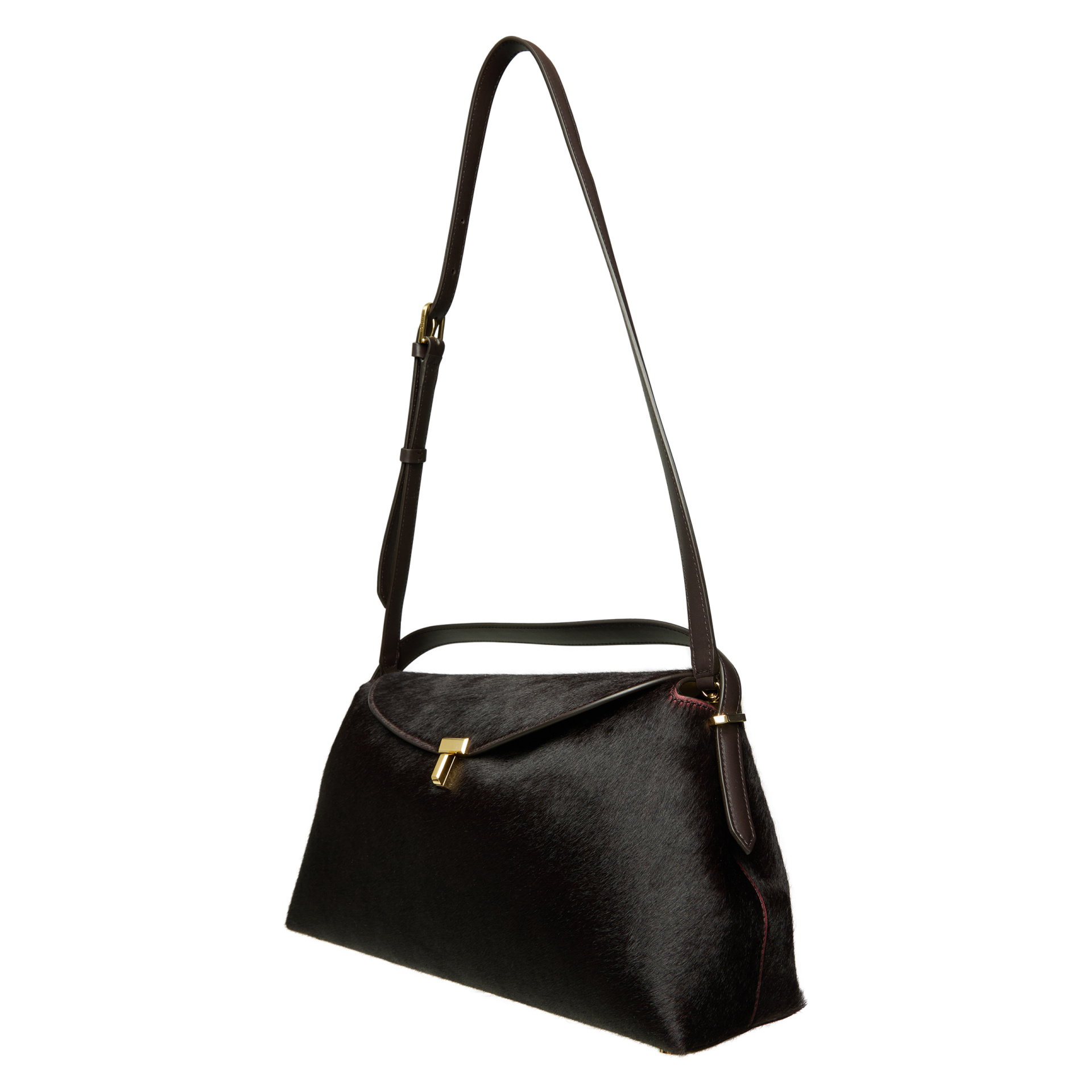 TOTEME TOTEME burgundy t-lock top handle bag