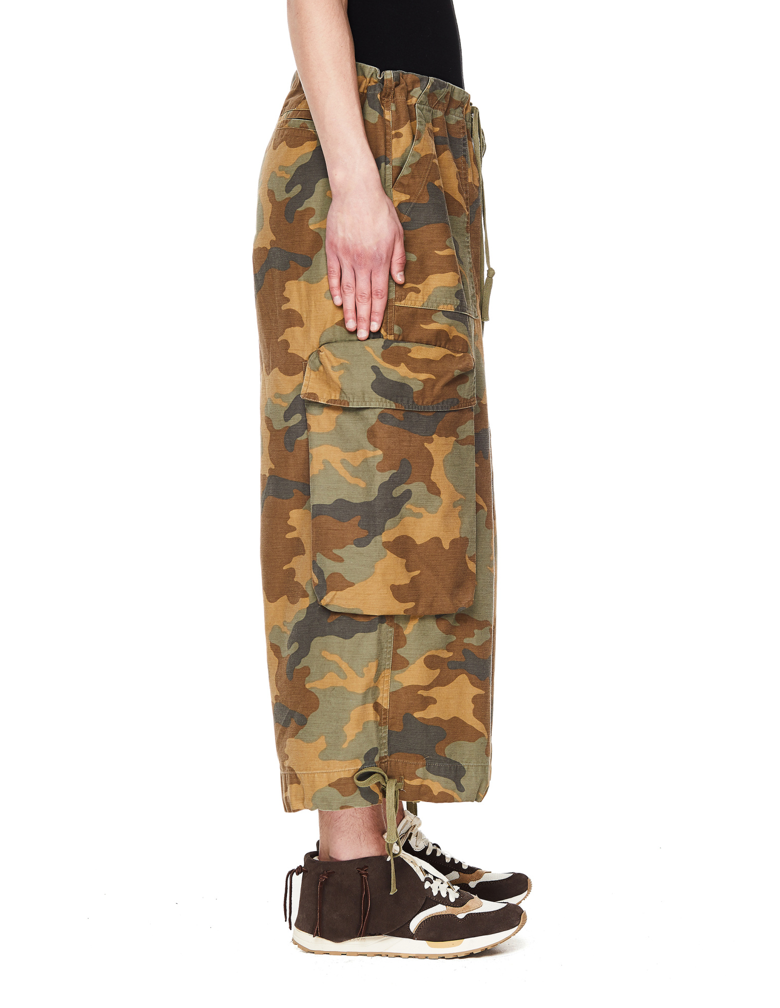 Greg Lauren Cotton Camo Trousers