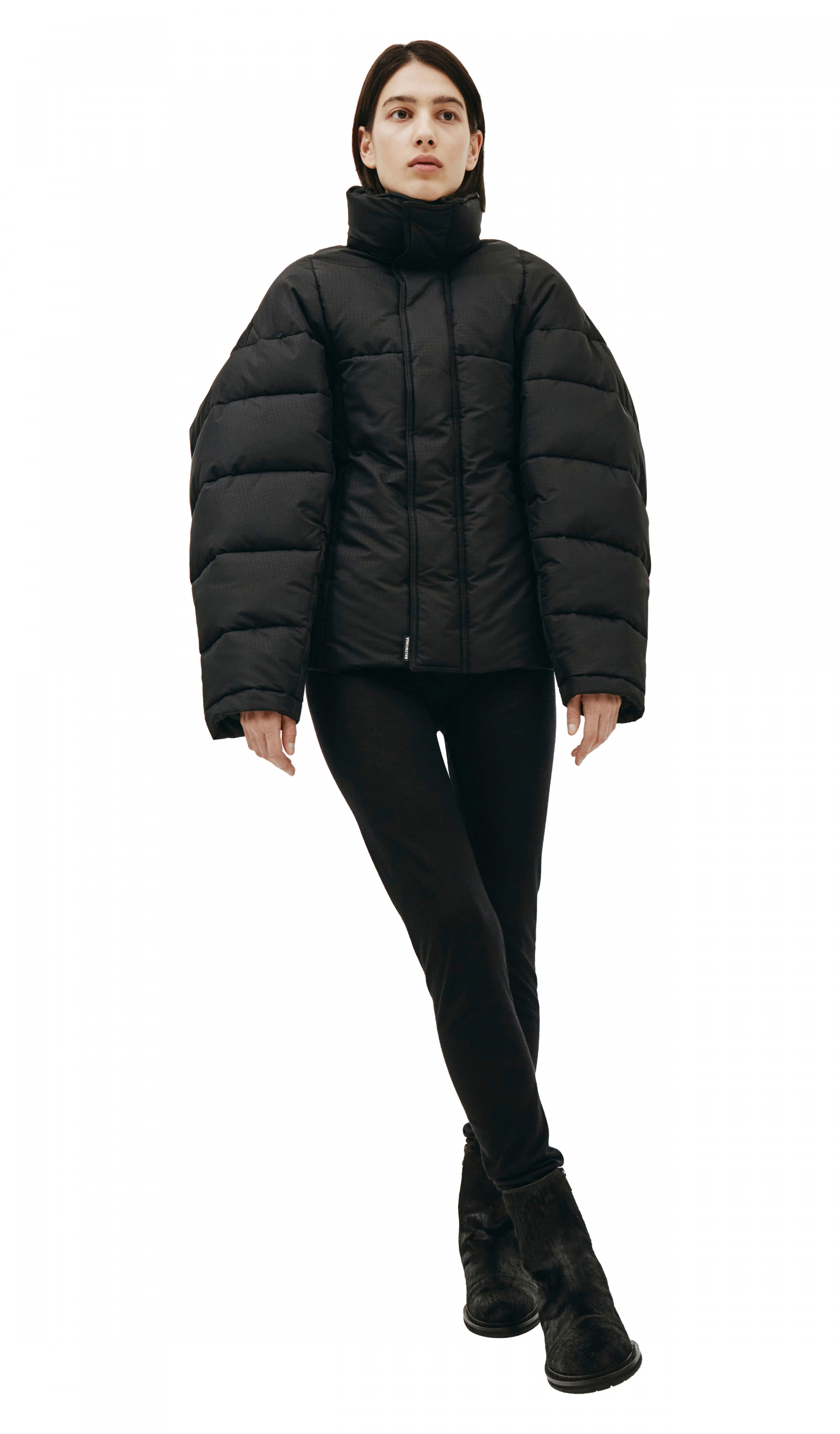 Buy Balenciaga women black upside down puffer jacket for €2,790 online ...