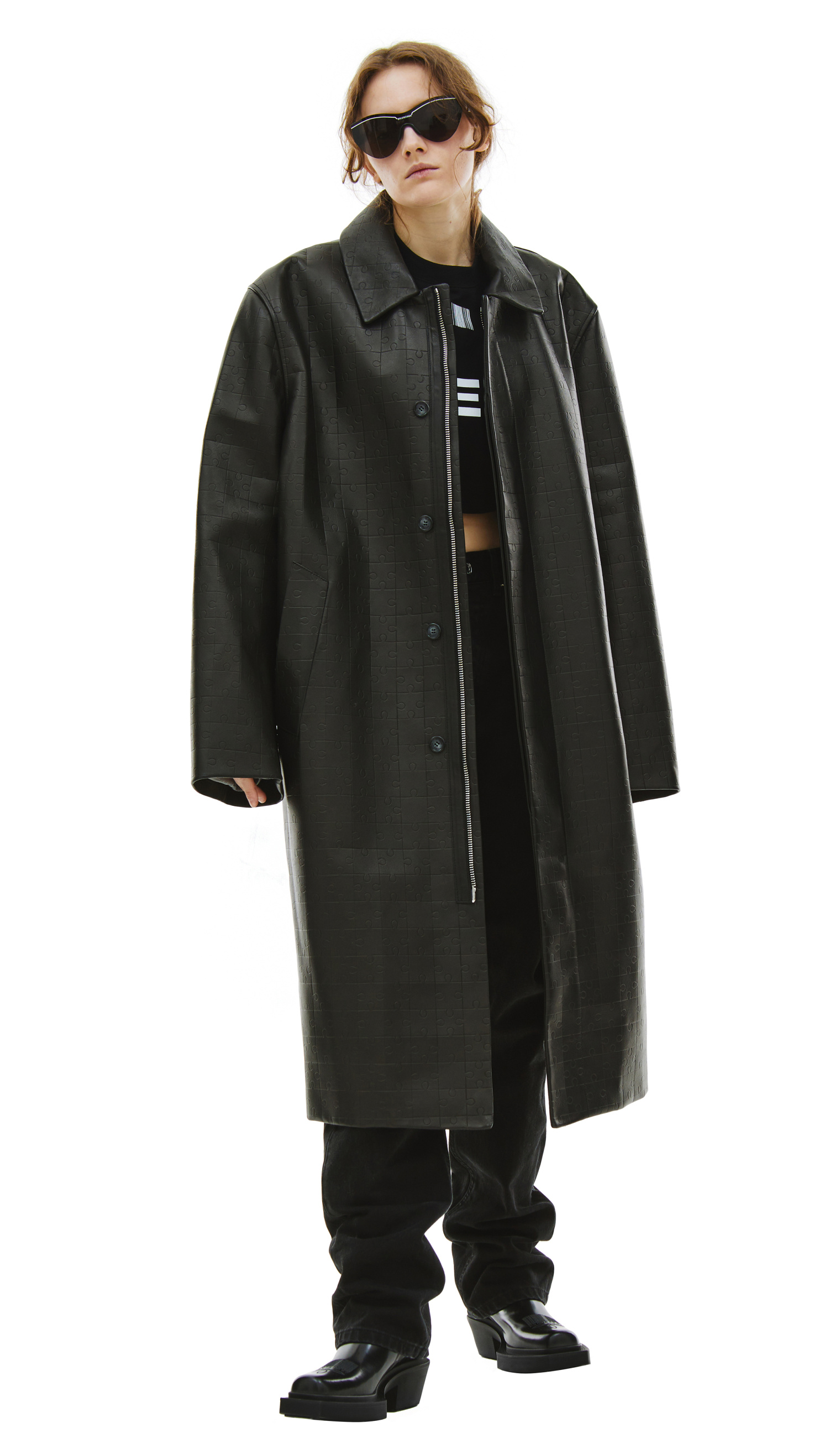 VTMNTS Oversized leather coat