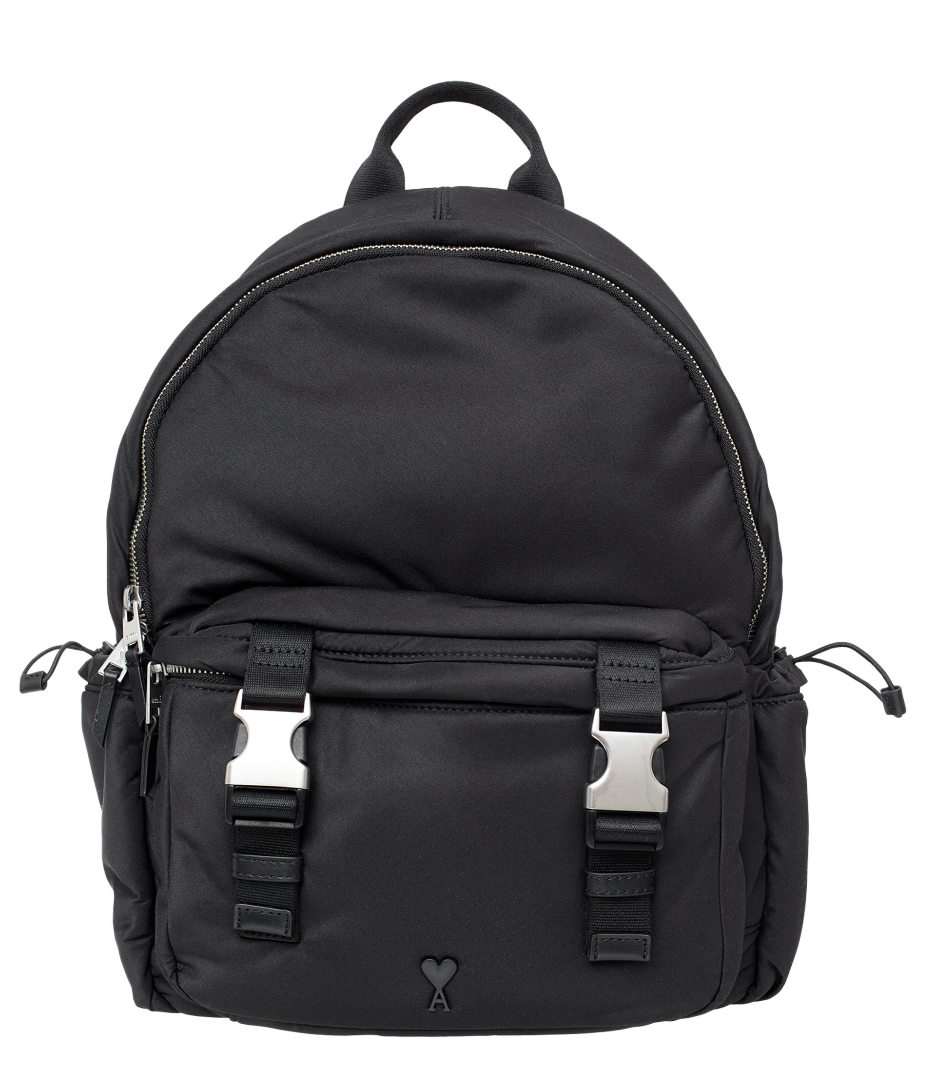 AMI PARIS Black logo backpack