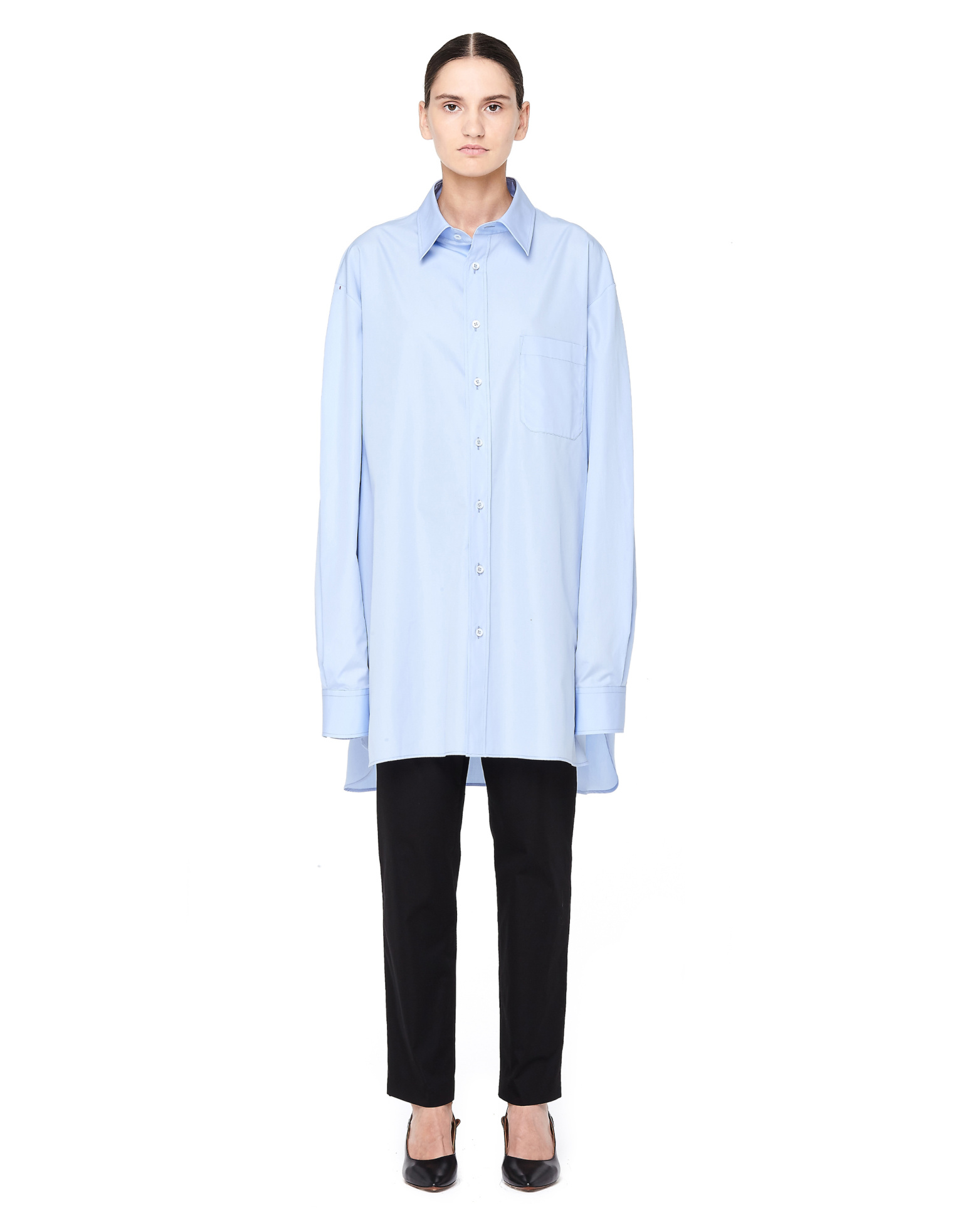 Maison Margiela Light Blue Cotton Oversized Shirt