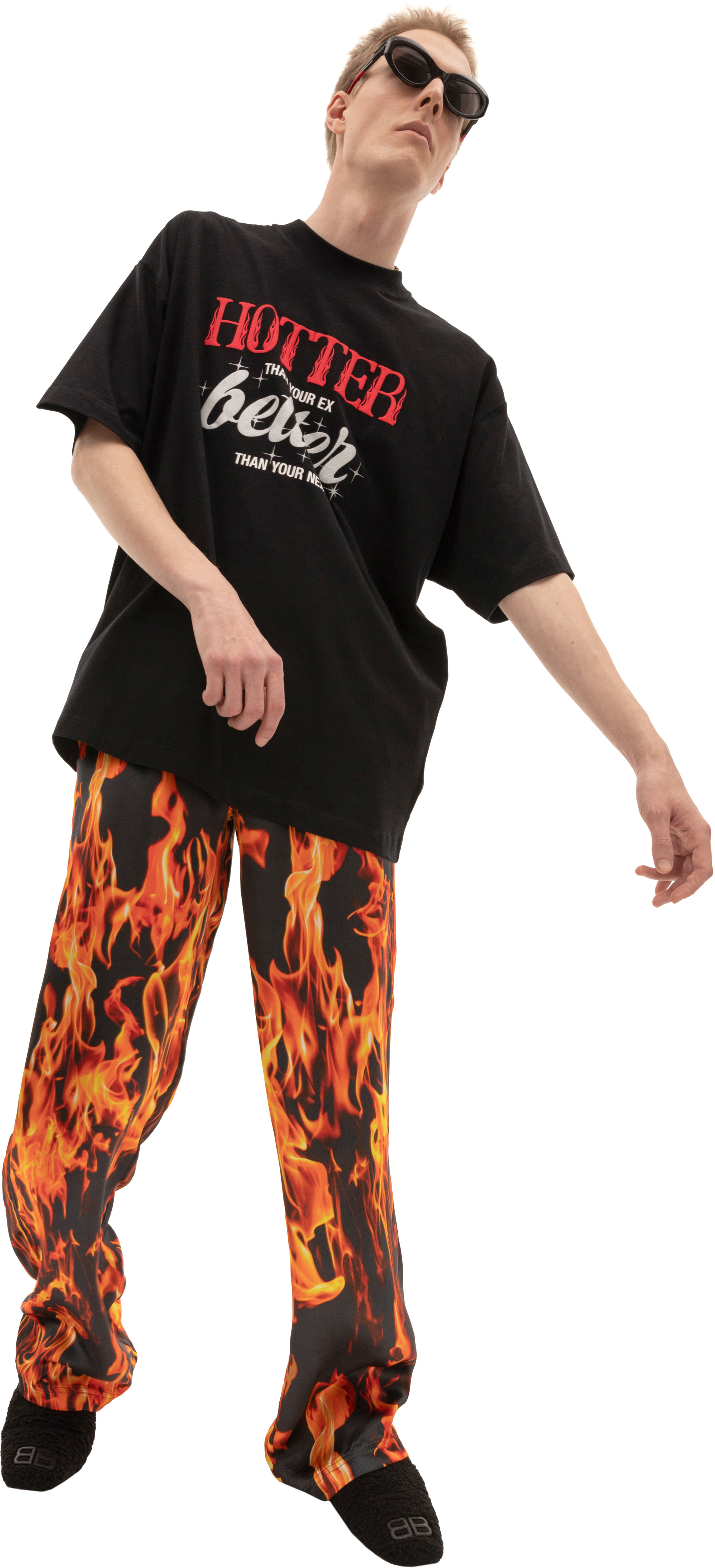 VETEMENTS Black Oversized Printed T-shirt