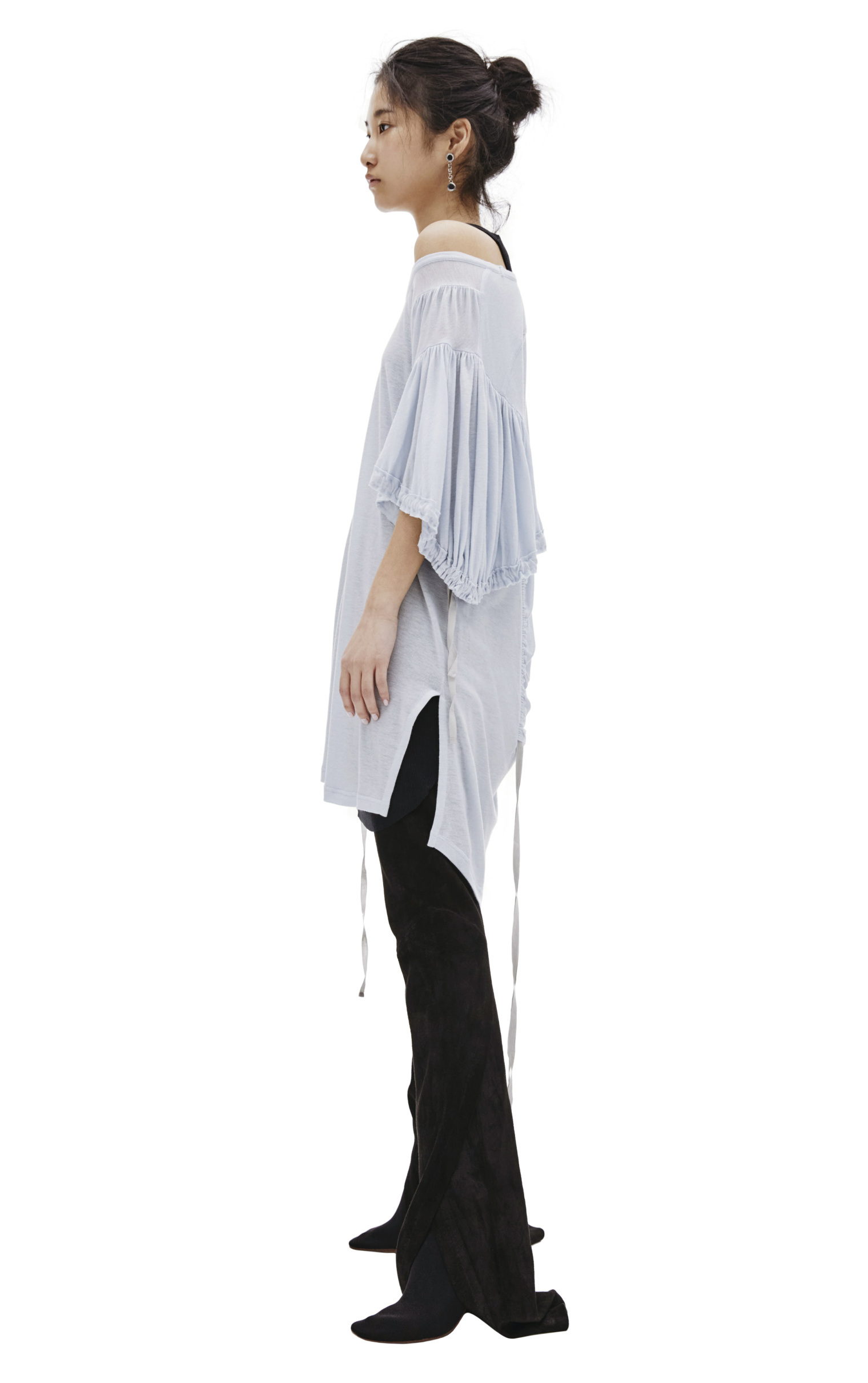 Ann Demeulemeester Blue Draped Top