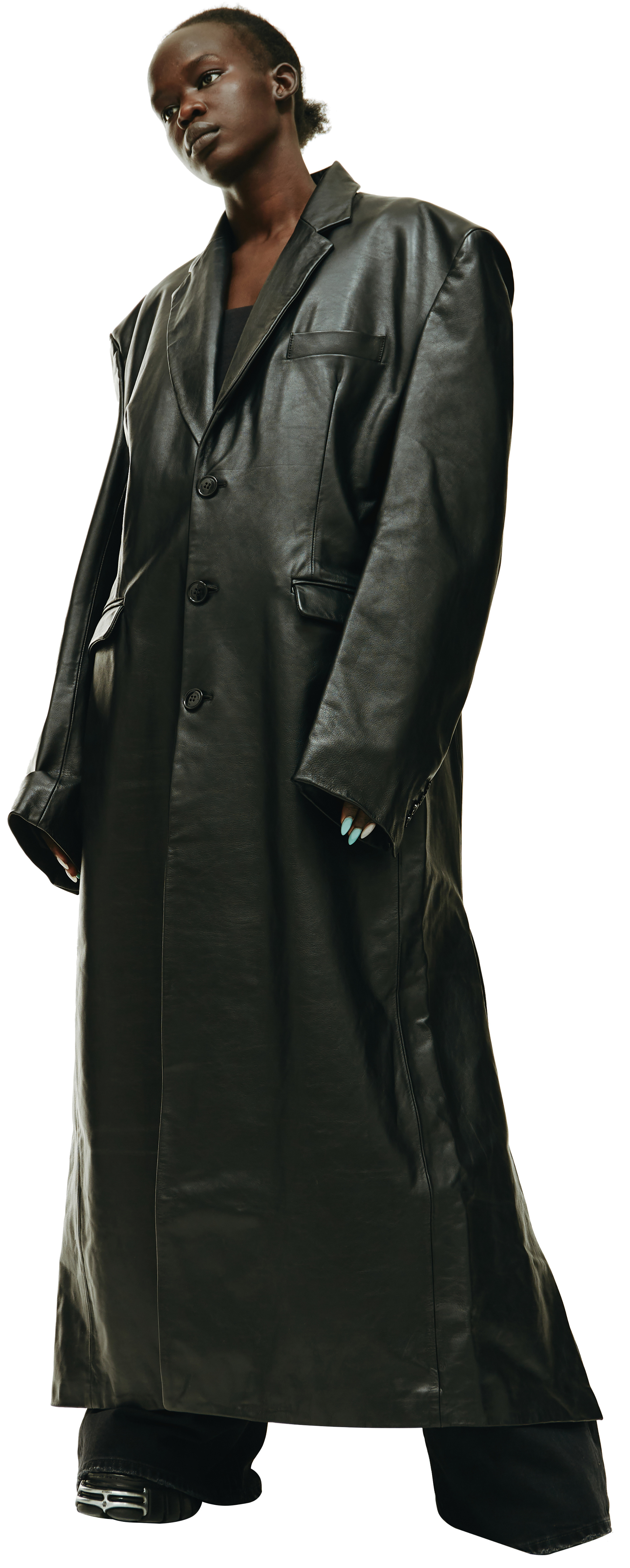 VETEMENTS Oversized leather coat