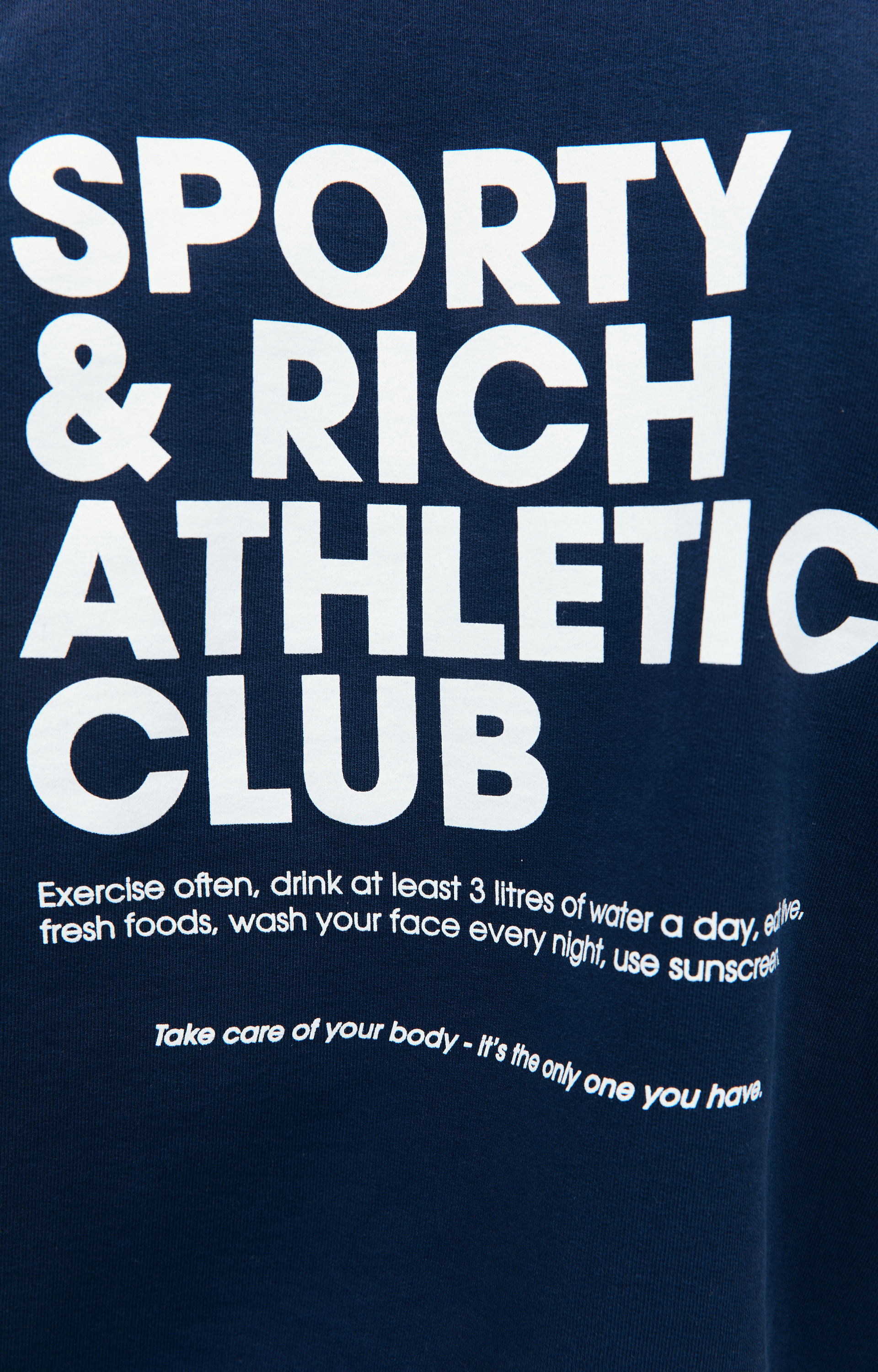 SPORTY & RICH Navy Exercise Often sweatshirt