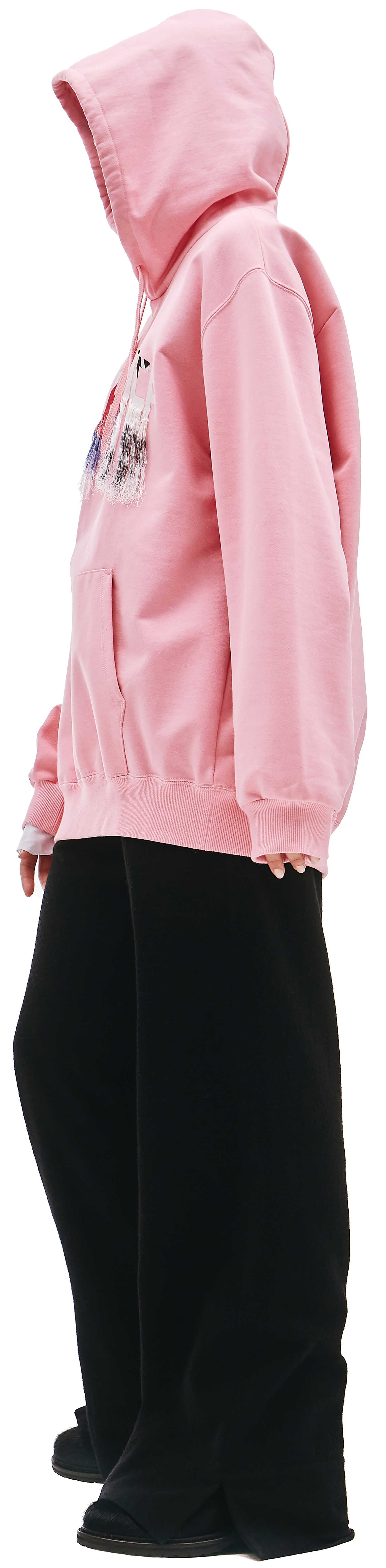 Doublet Розовое хлопковое худи с кисточками