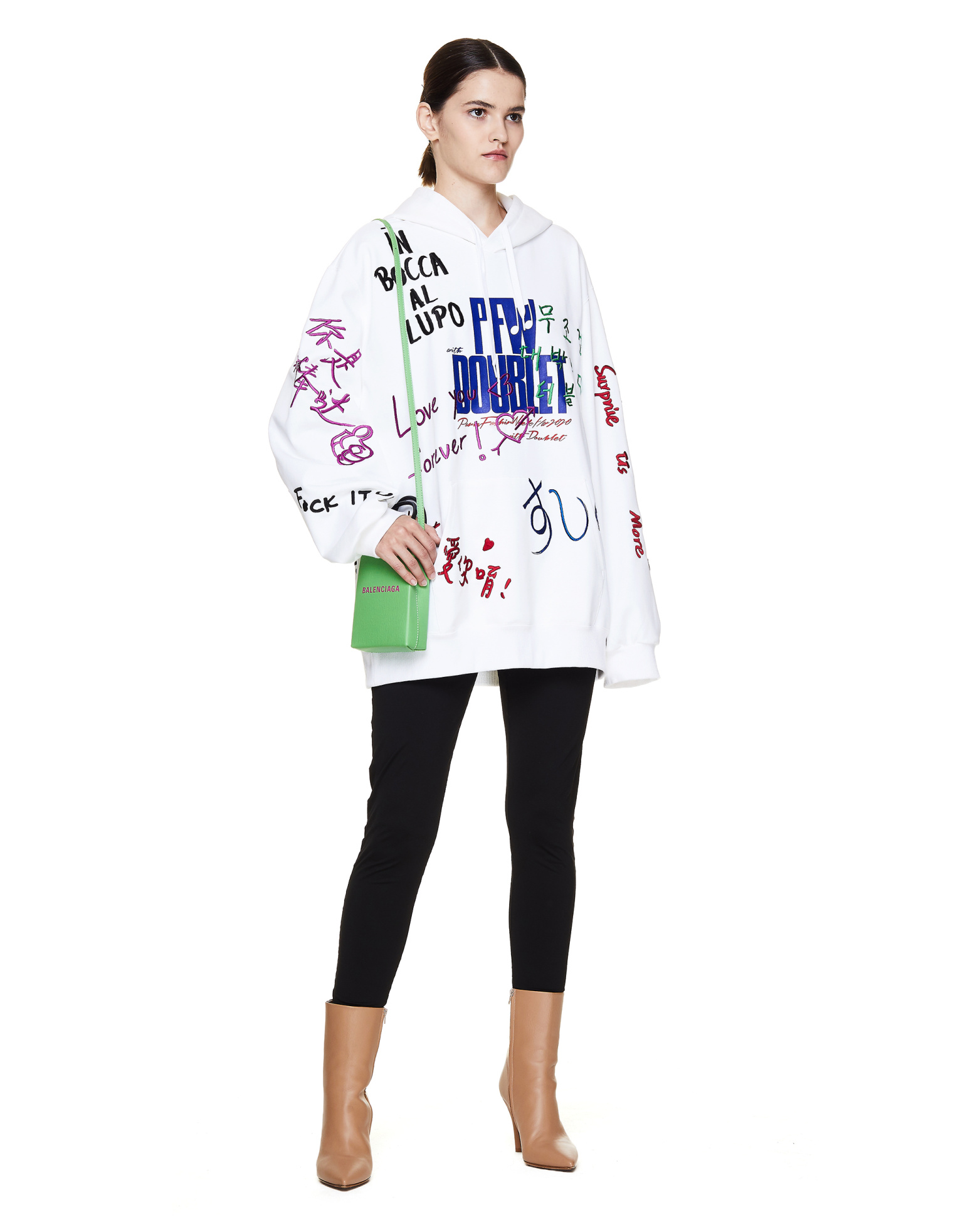 Doublet White PFW Doublet Cotton Hoodie