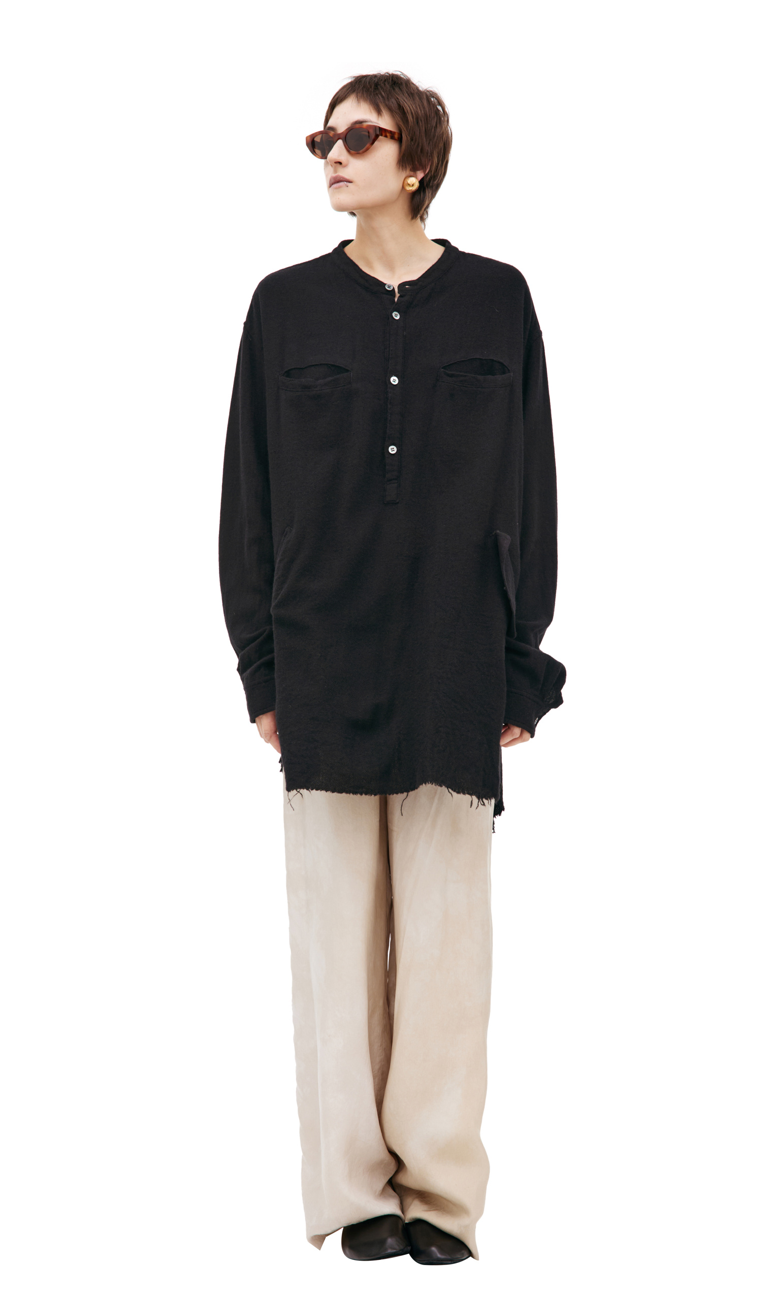 Undercover Black wool shirt