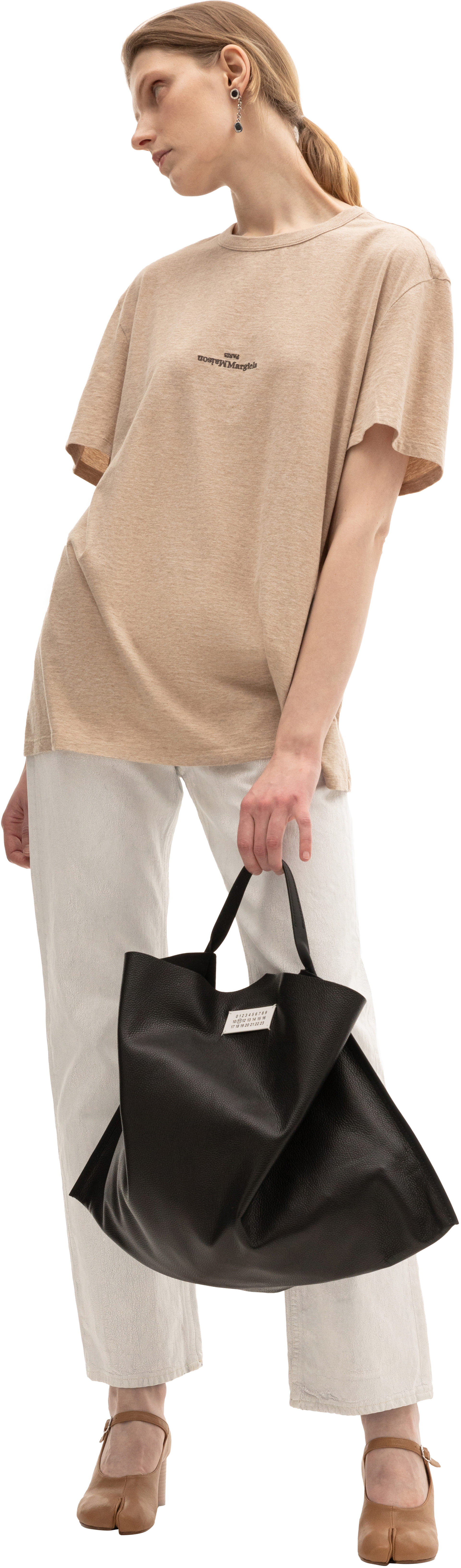 Maison Margiela Beige Logo T-shirt