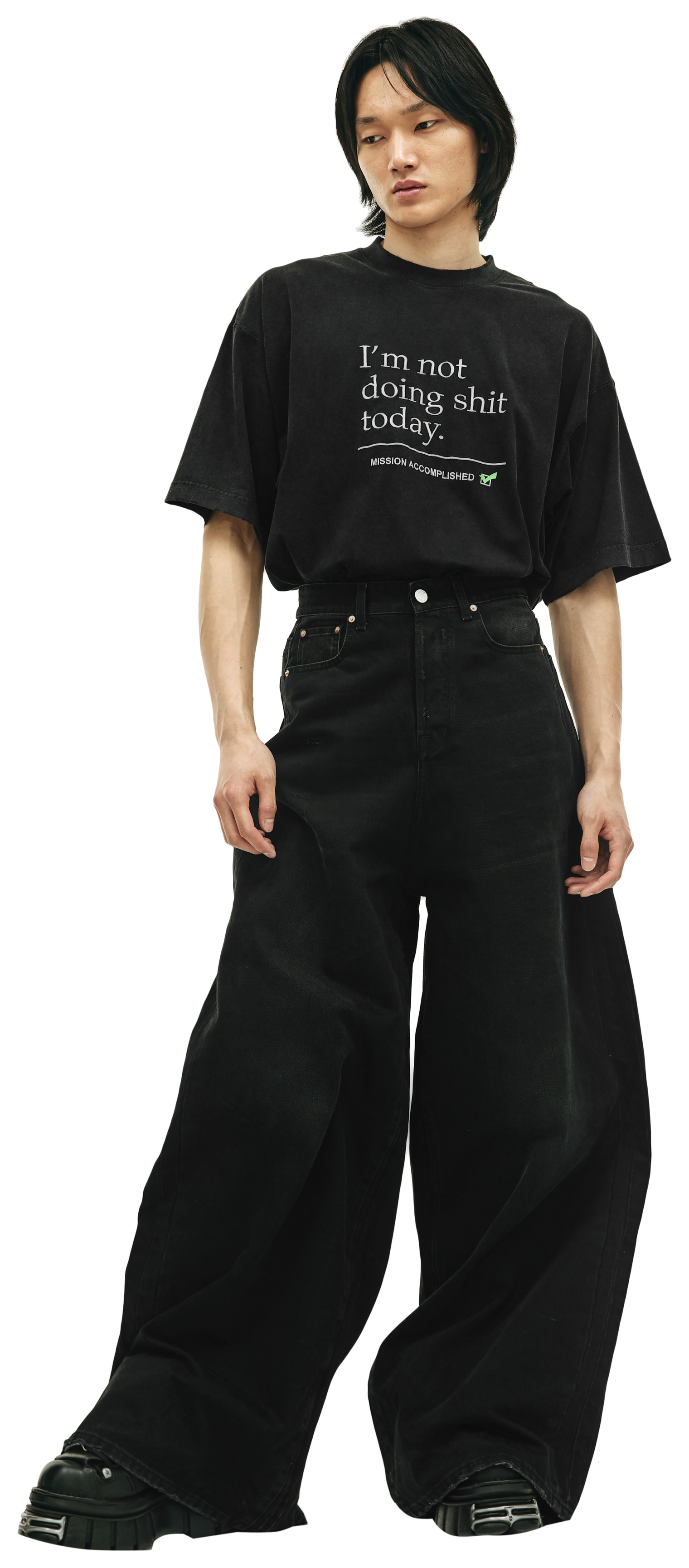 VETEMENTS Черные широкие джинсы