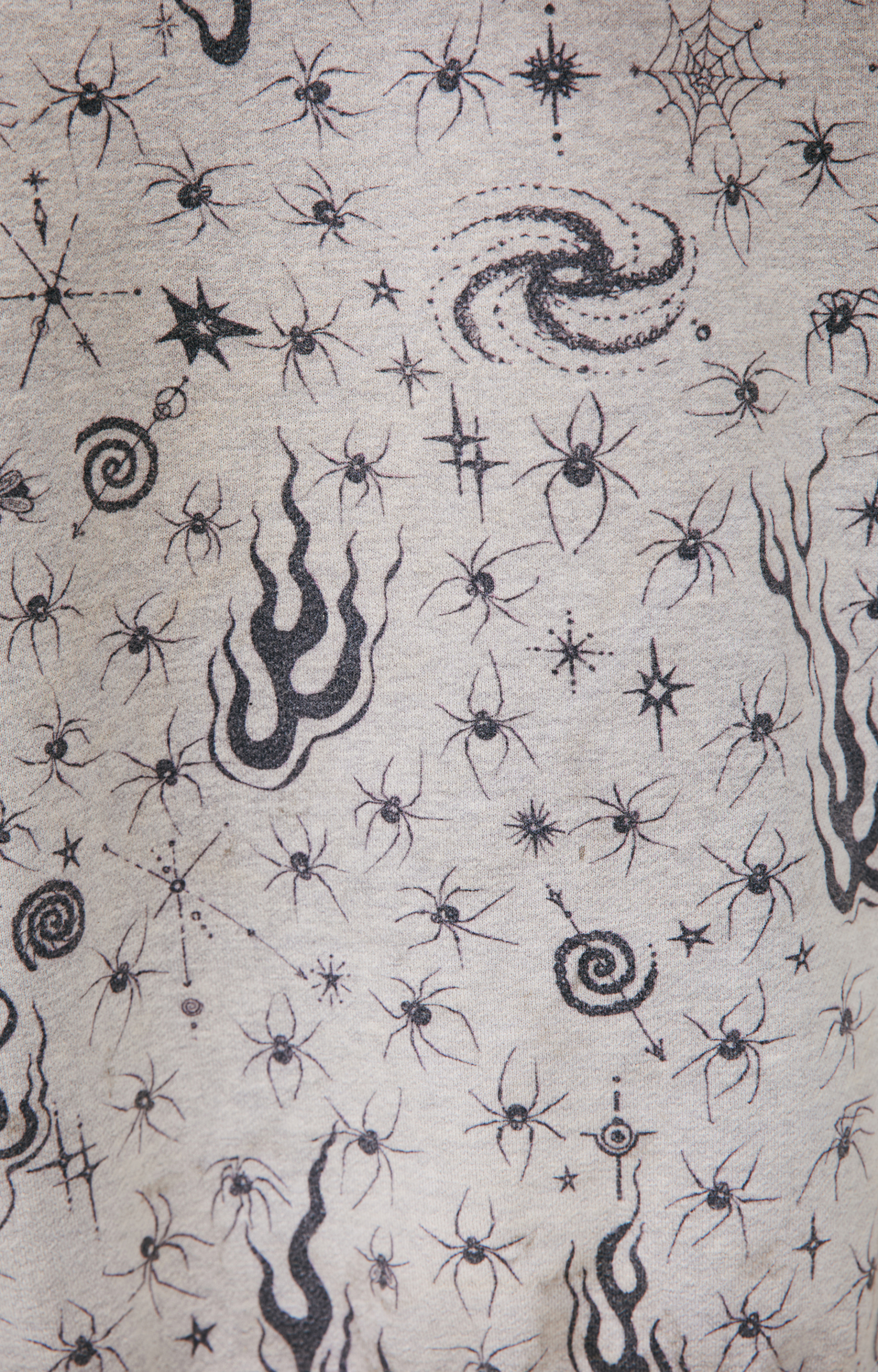 Saint Mxxxxxx Grey monoprint hoodie