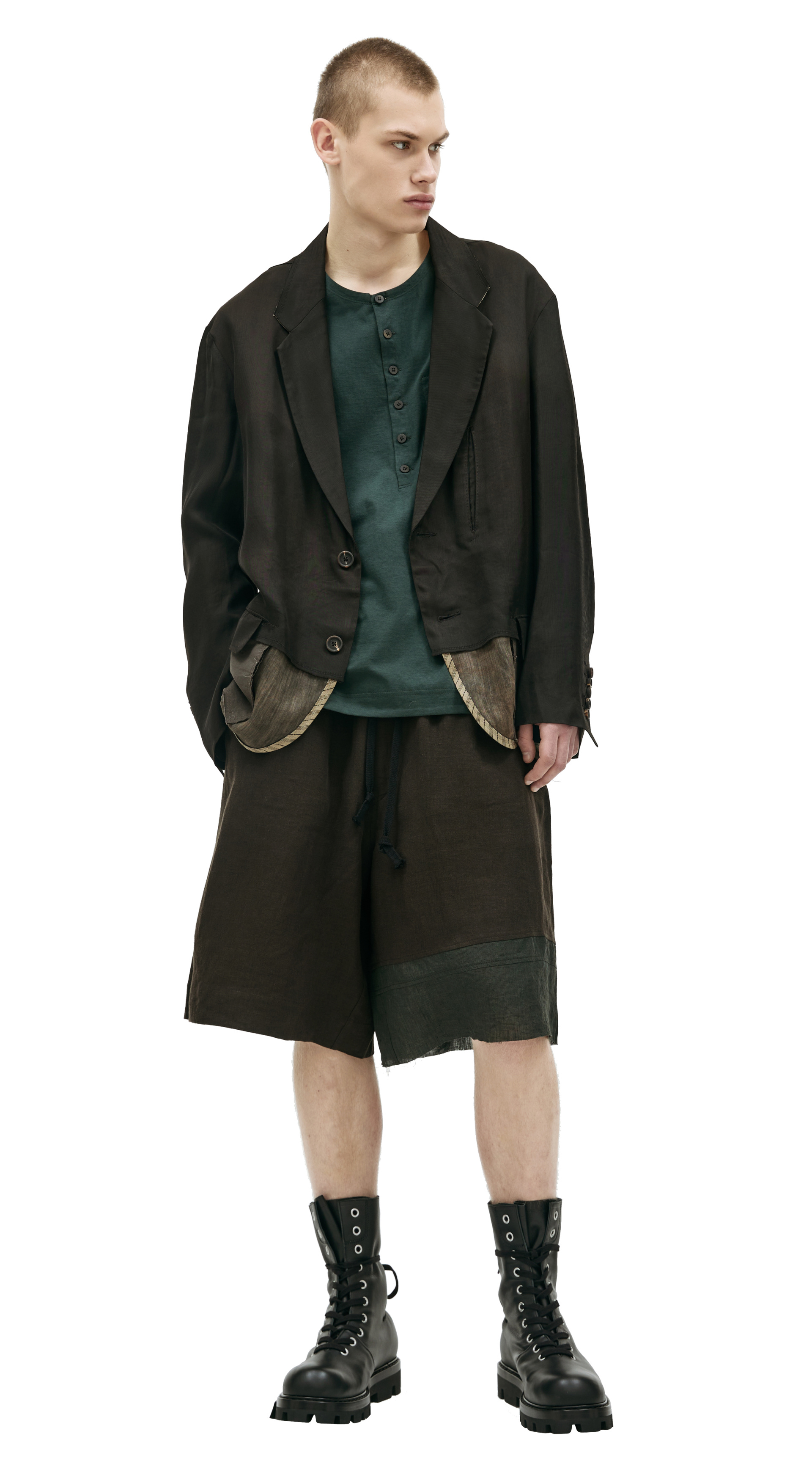 Ziggy Chen Layered blazer on buttons