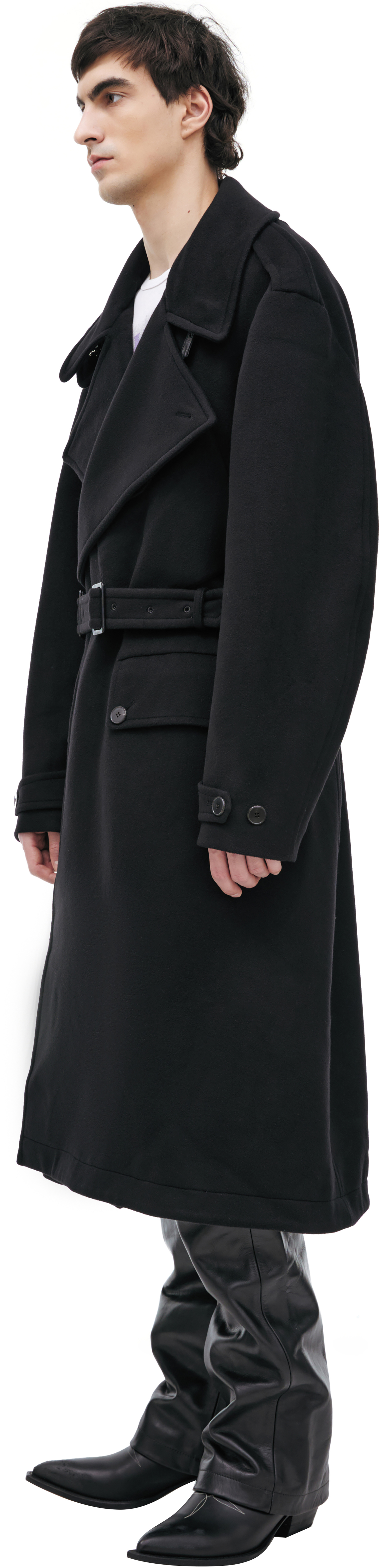 Enfants Riches Déprimés Black cashmere coat