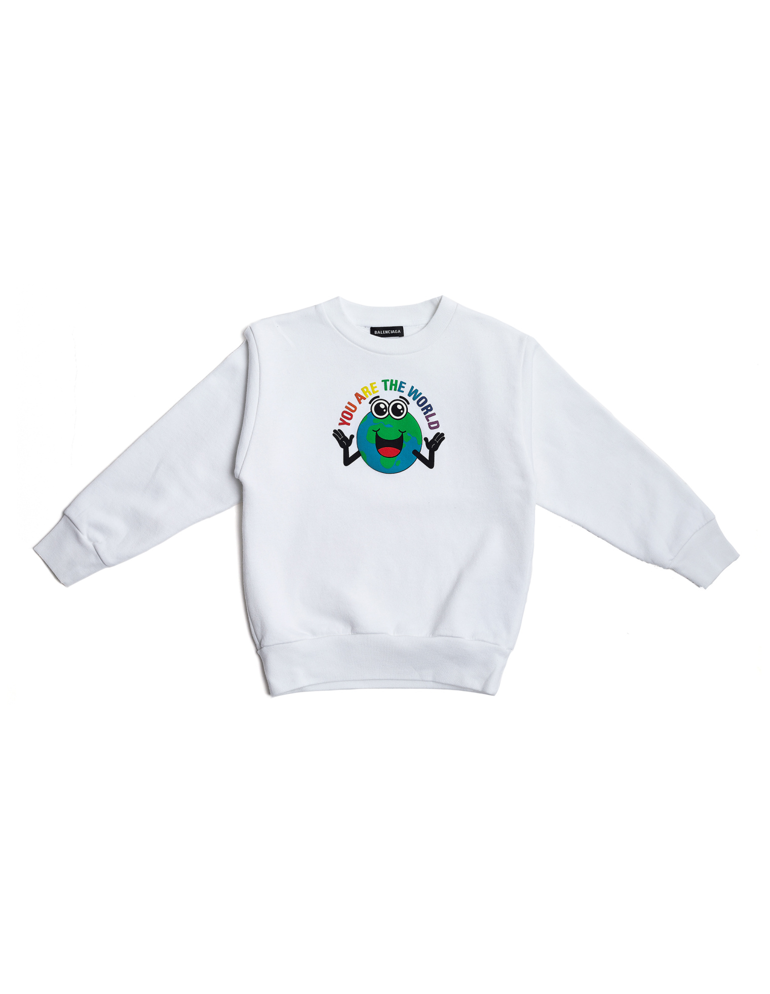 Balenciaga Kids Белый свитшот You Are The World