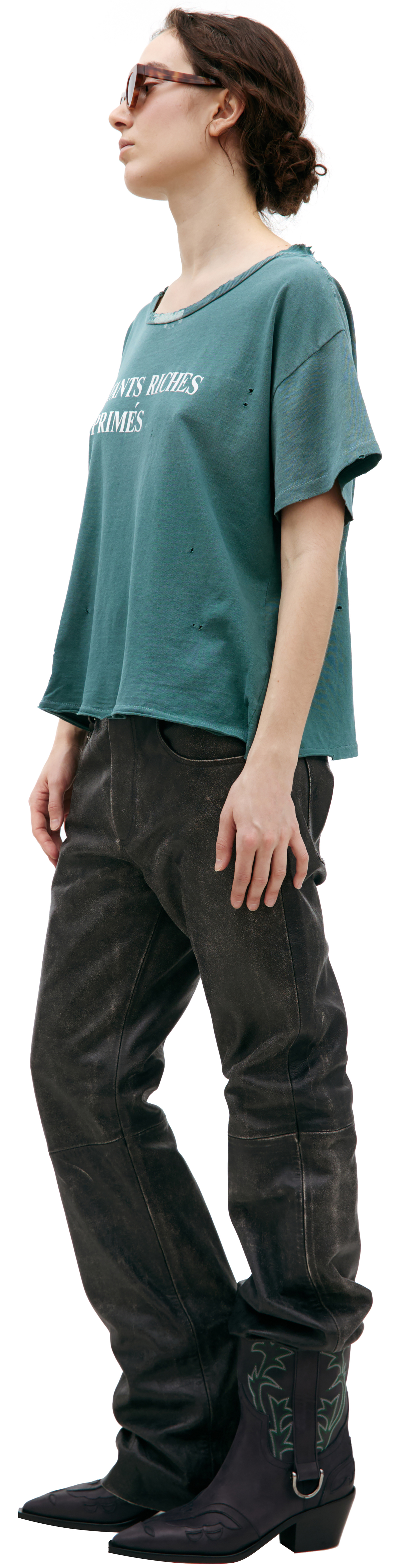 Enfants Riches Déprimés Ripped paint effect t-shirt