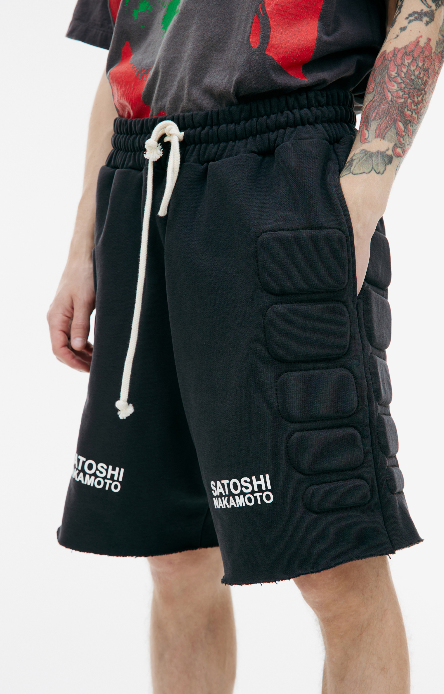 Satoshi Nakamoto Black moto shorts