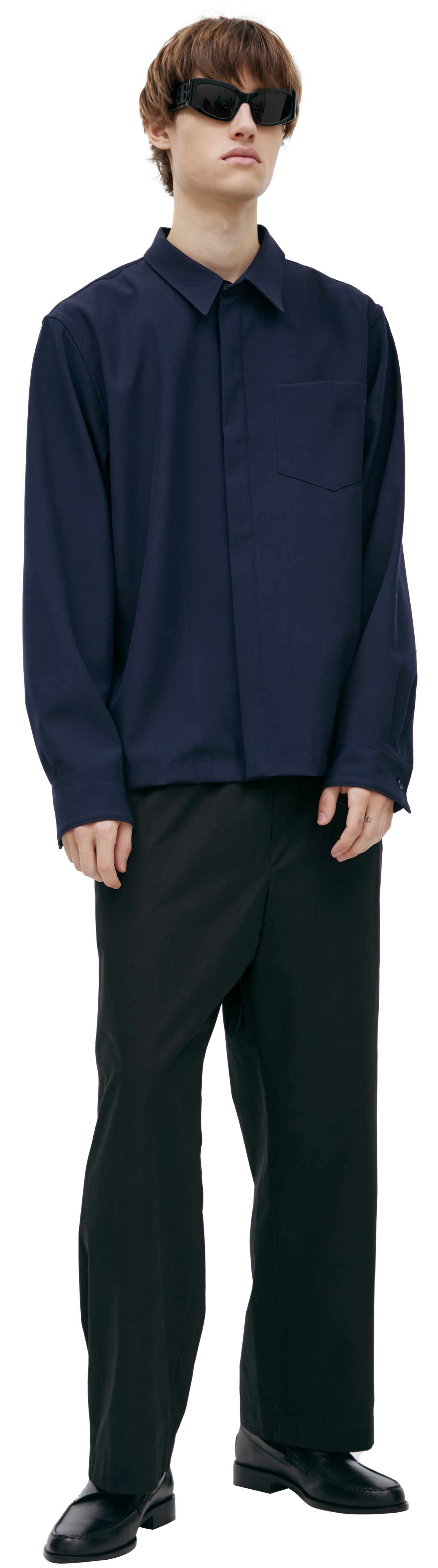 Dries Van Noten Zippered wool shirt