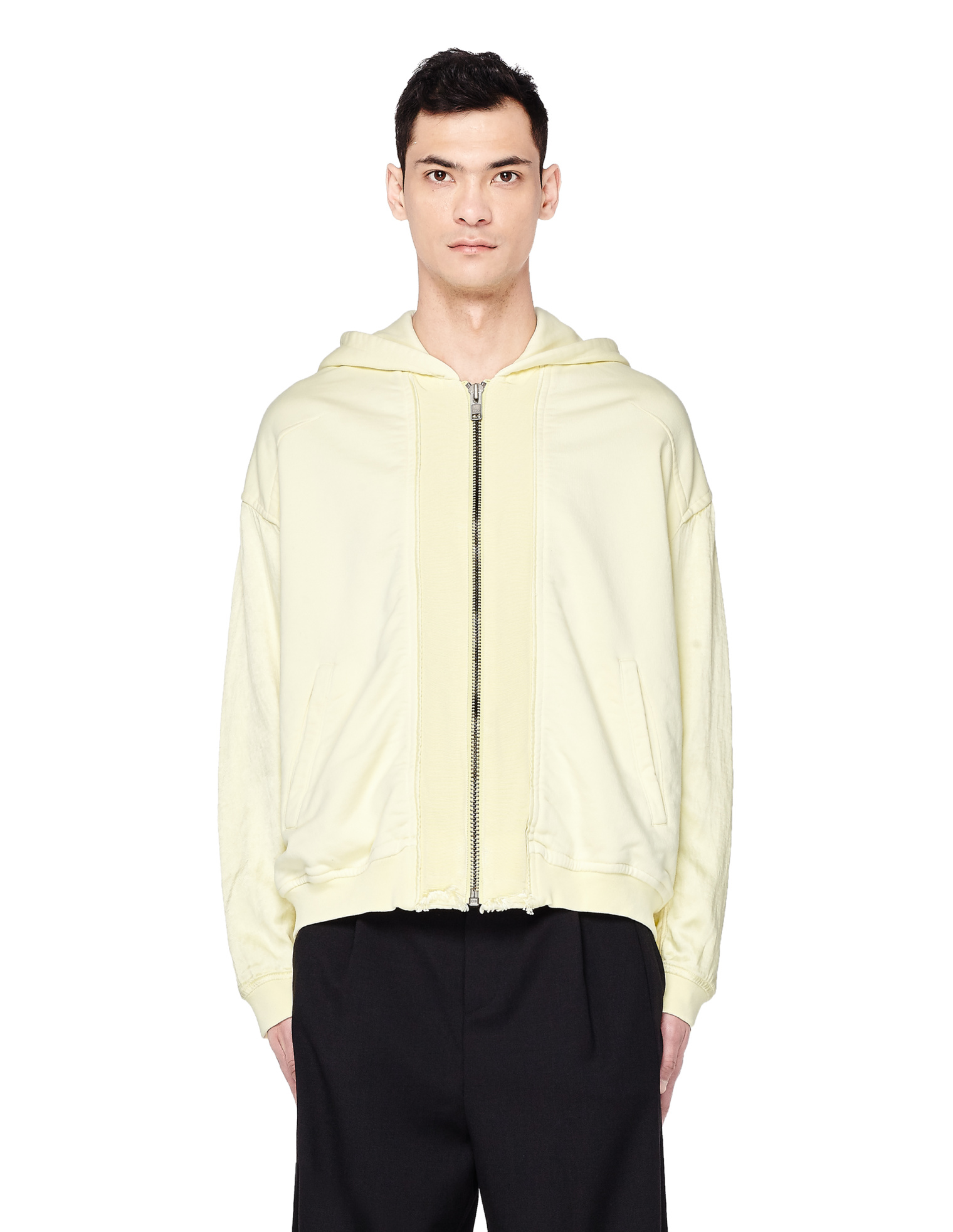 Haider Ackermann Yellow Zip-Up Hoodie