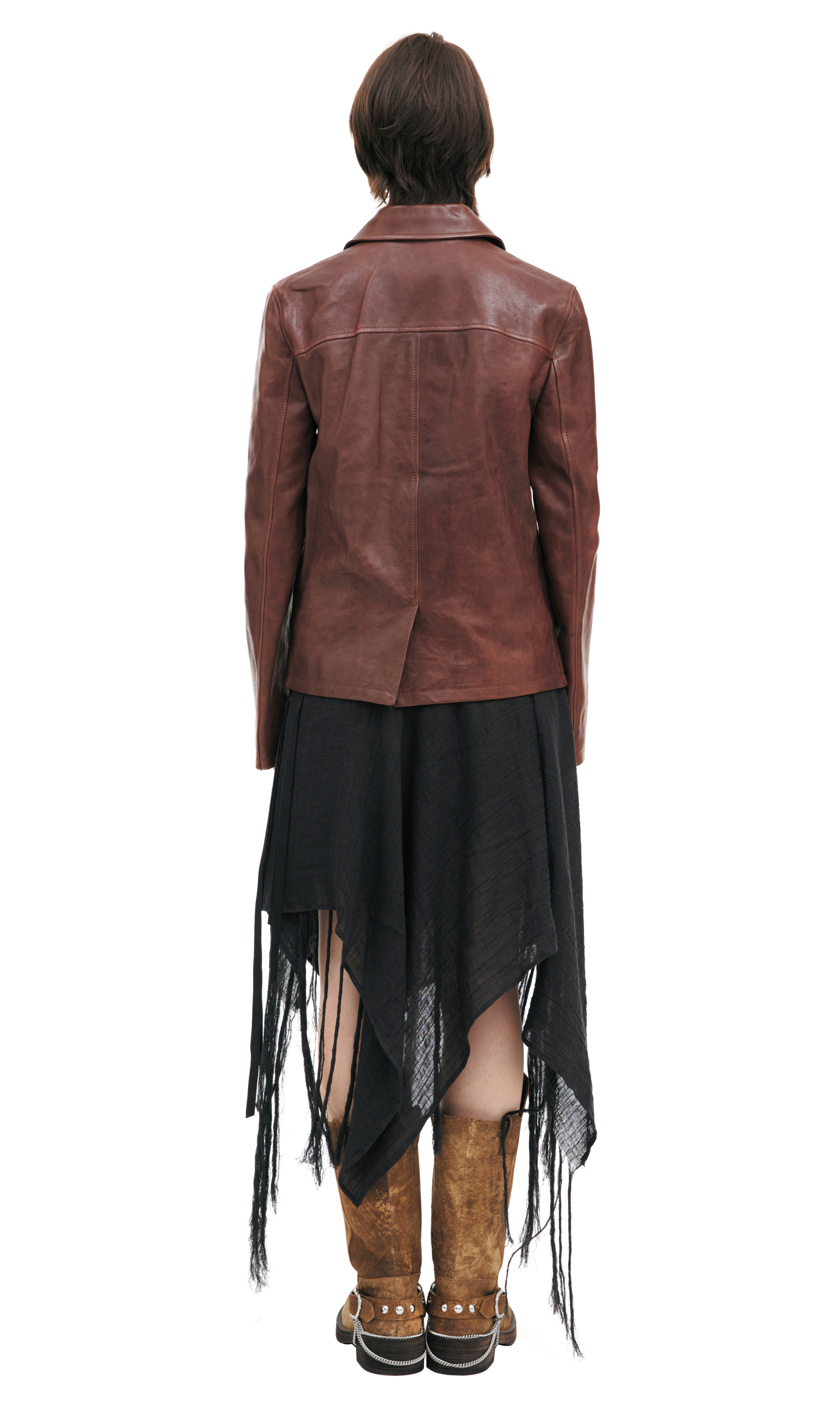 Ann Demeulemeester Leather half-coat