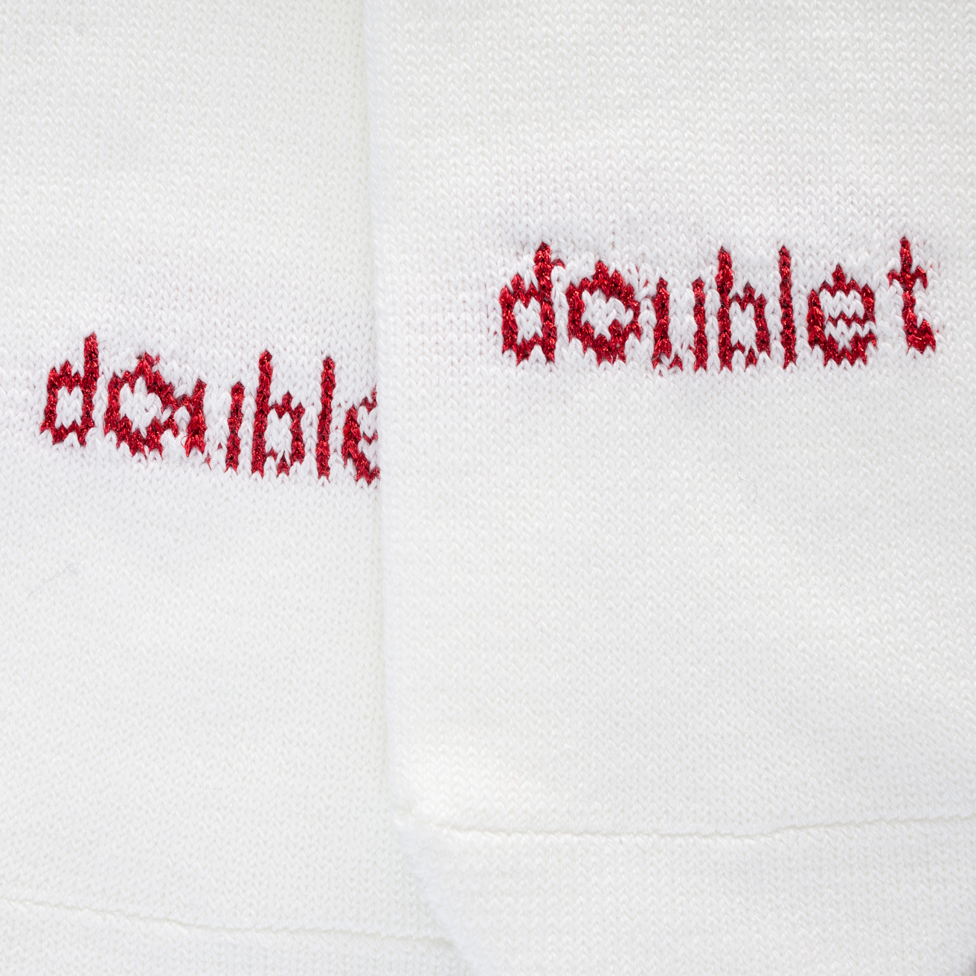 Doublet Red heart heel white socks