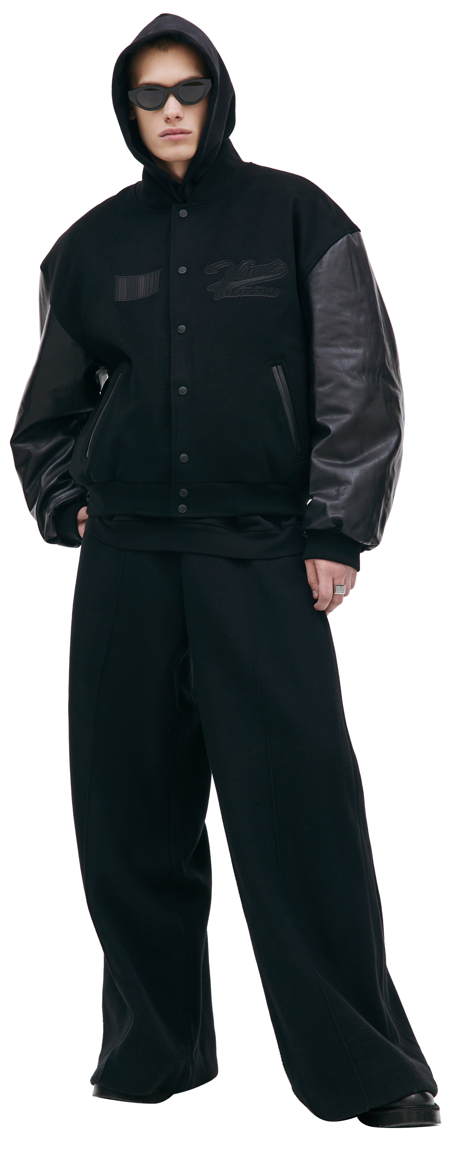 VTMNTS Black paneled bomber jacket