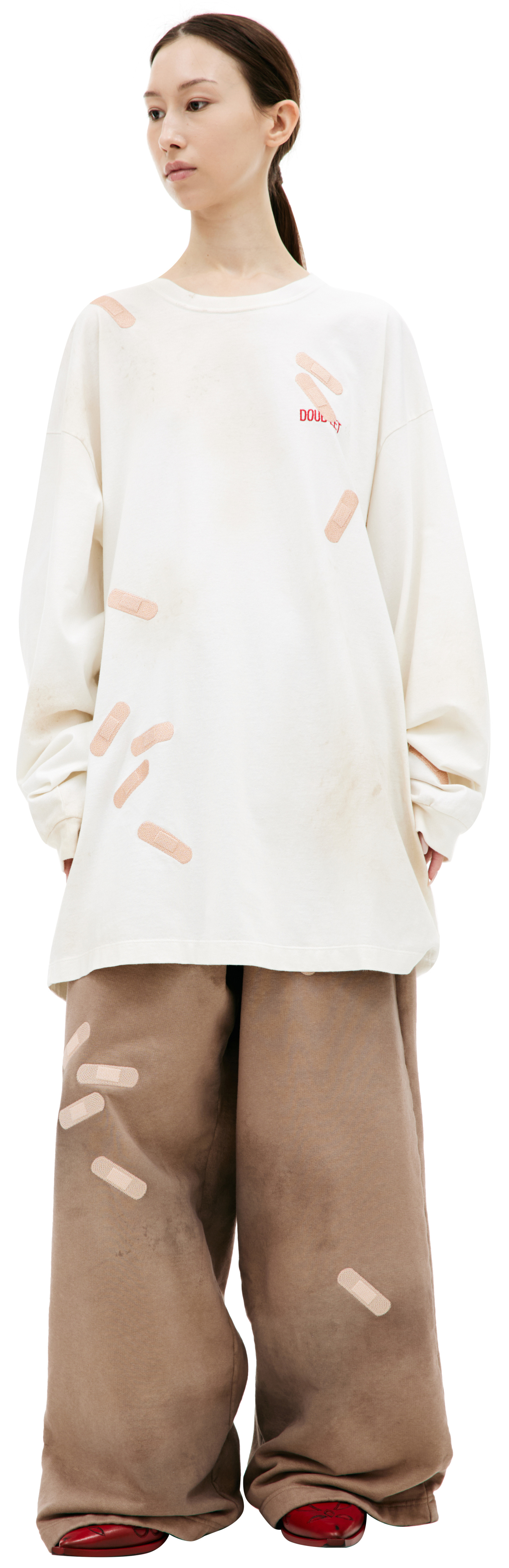 Doublet White monoprint longsleeves