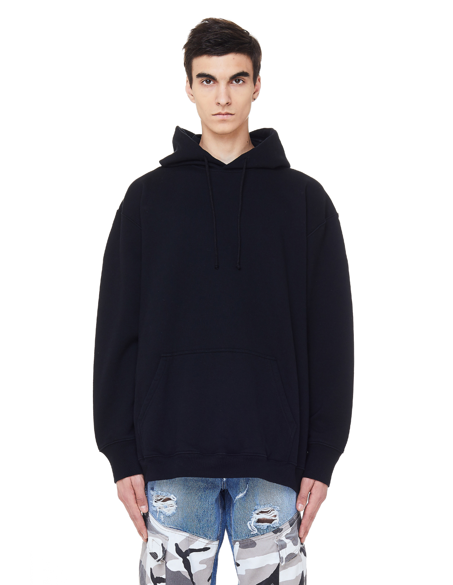 VETEMENTS Black Anarchy Printed Hoodie