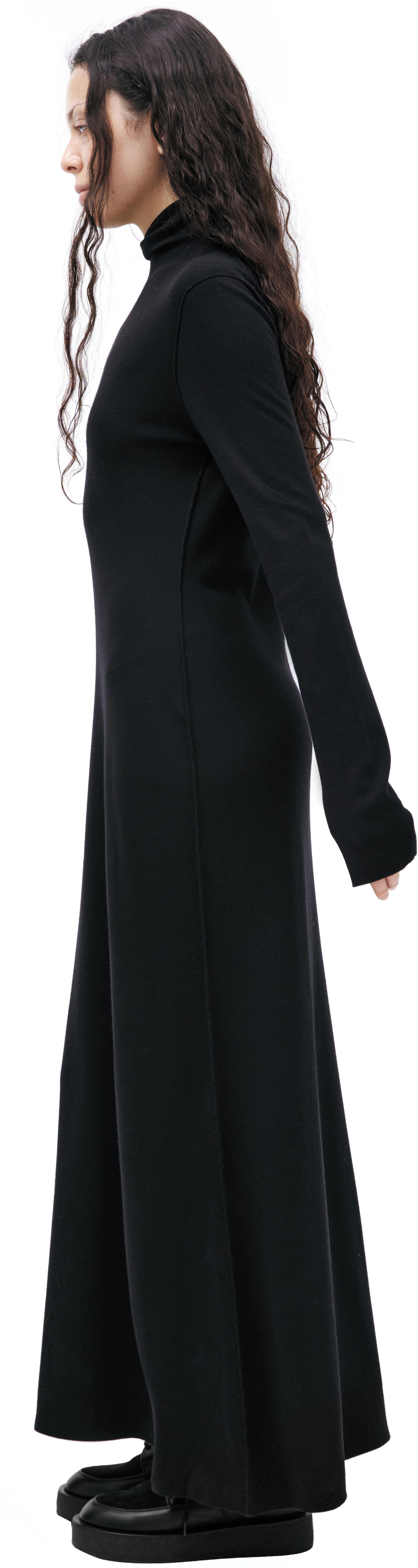 The Row Black wool dress