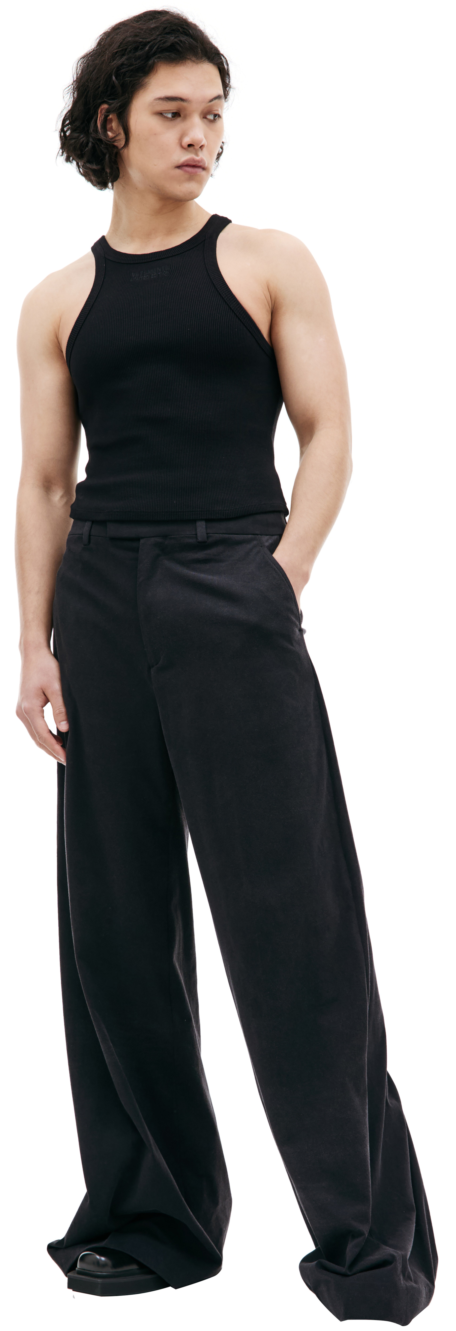 VETEMENTS Black wide-leg trousers